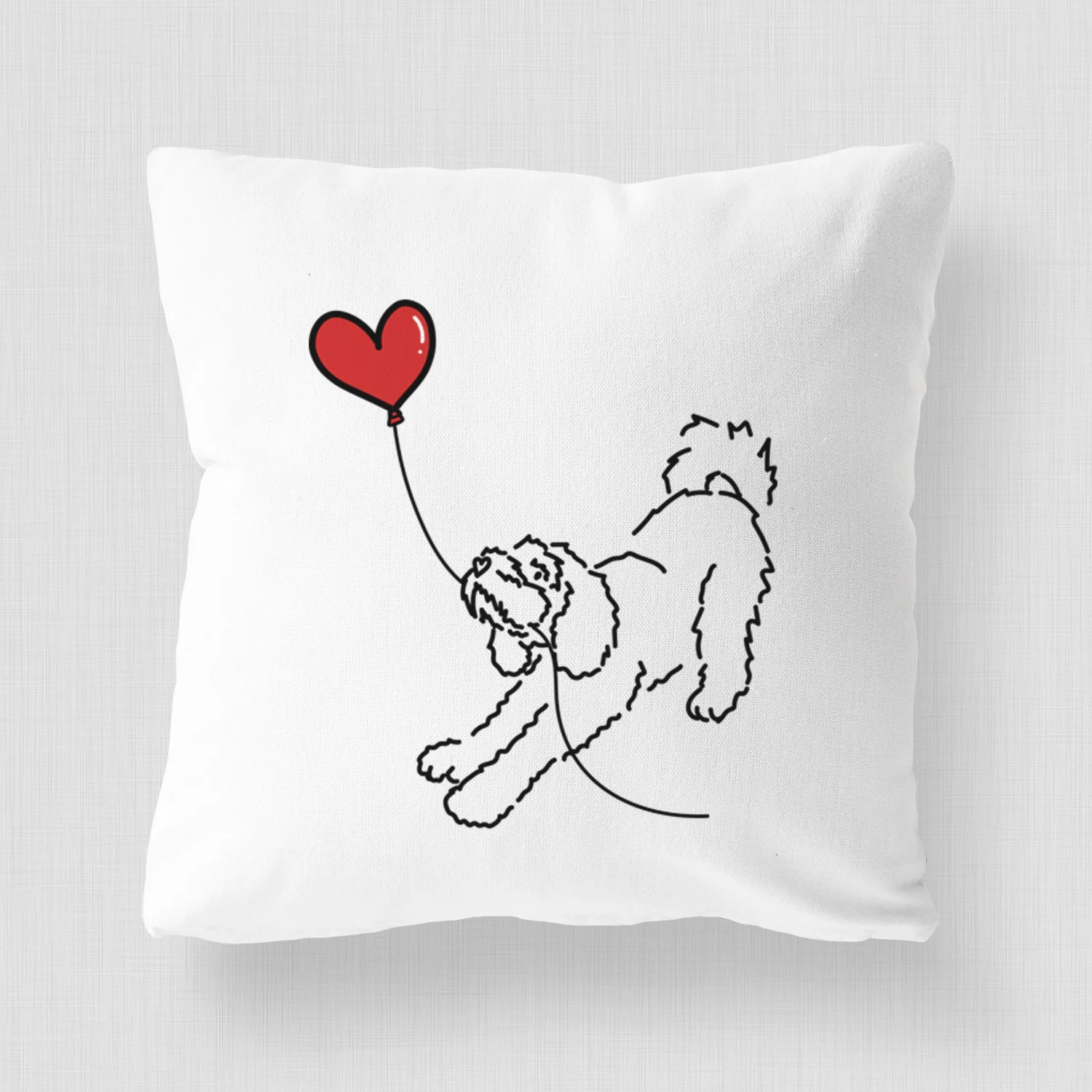 Cockapoo Heart String - Throw Pillow Cover - Image 4