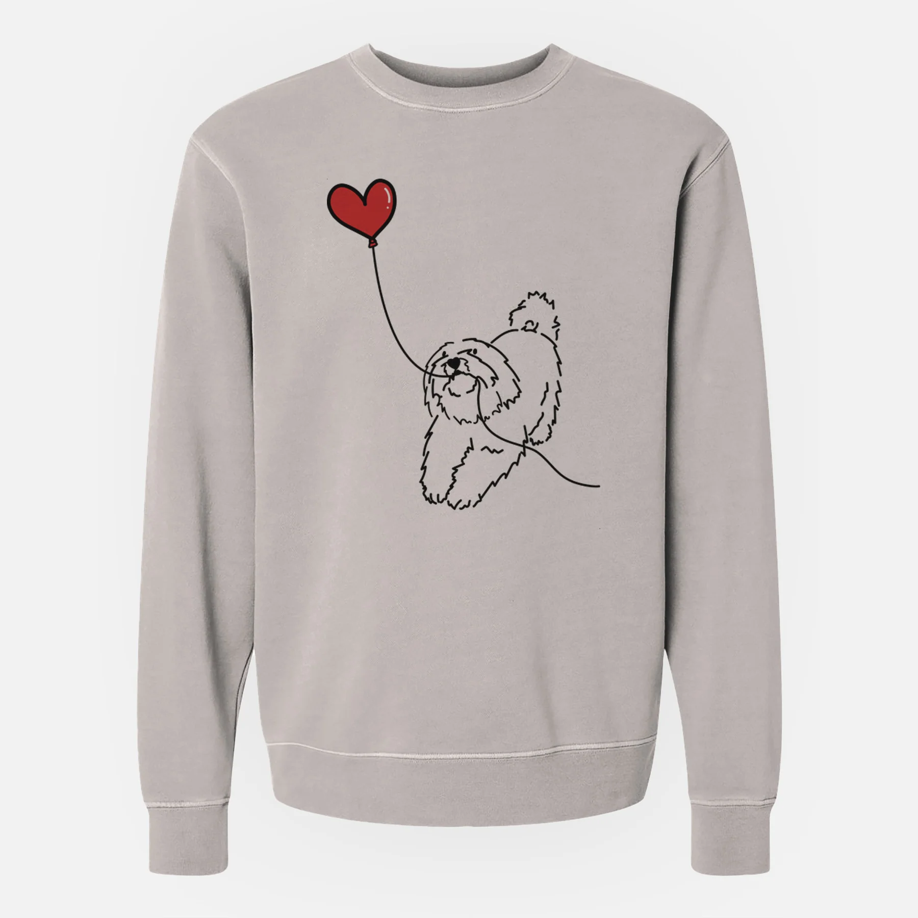Coton de Tulear Heart String - Unisex Pigment Dyed Crew Sweatshirt - Image 7