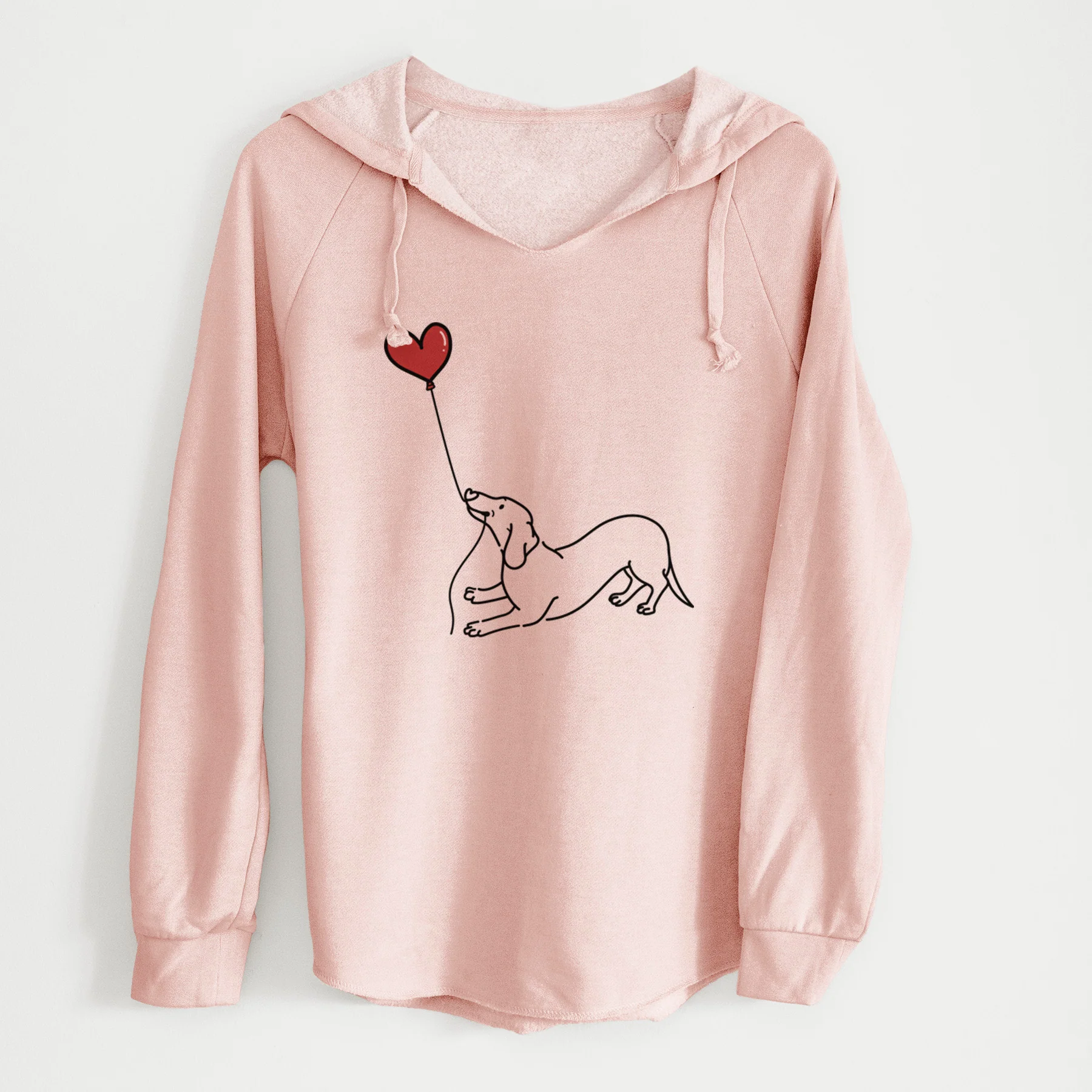 Dachshund Heart String - Cali Wave Hooded Sweatshirt - Image 5