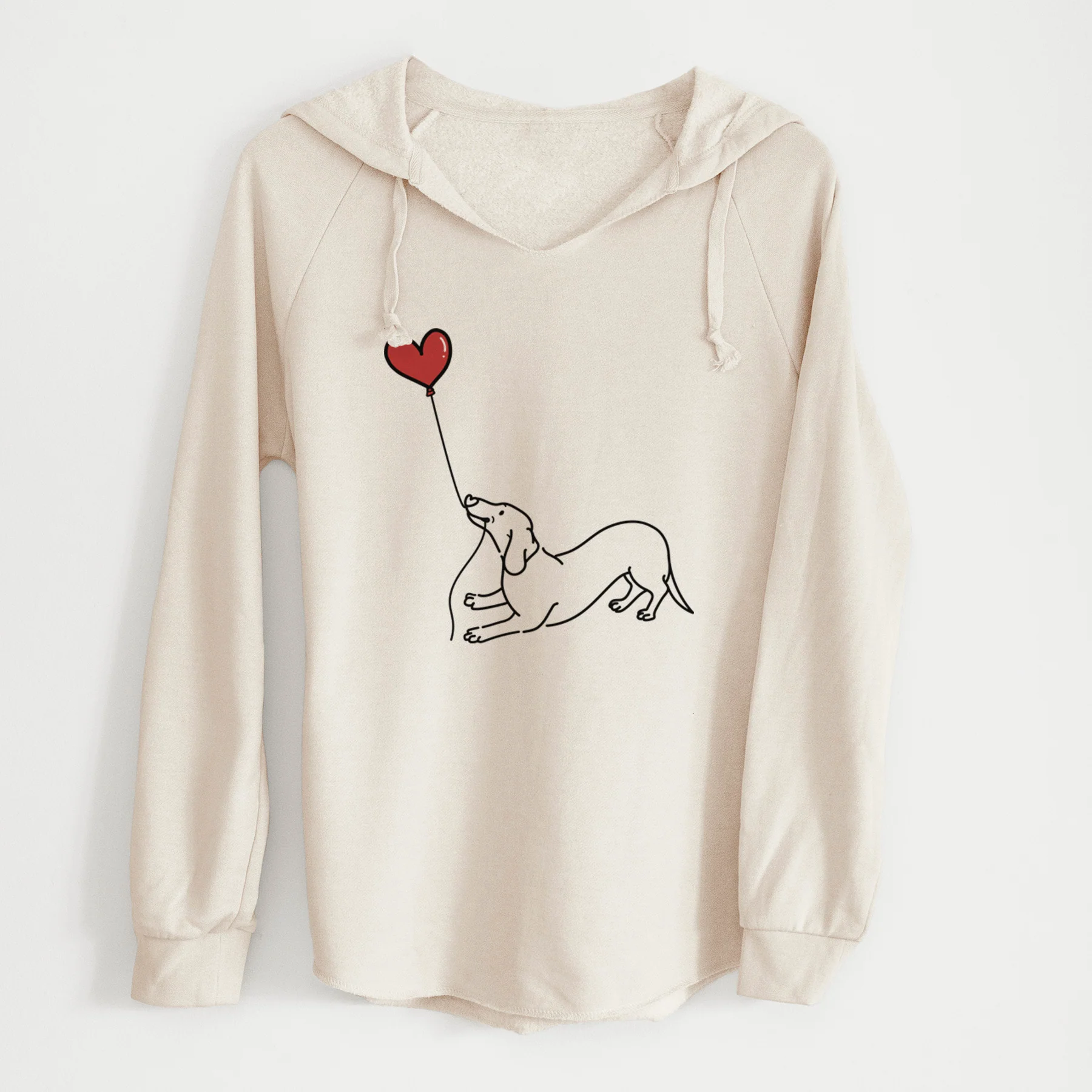 Dachshund Heart String - Cali Wave Hooded Sweatshirt - Image 7