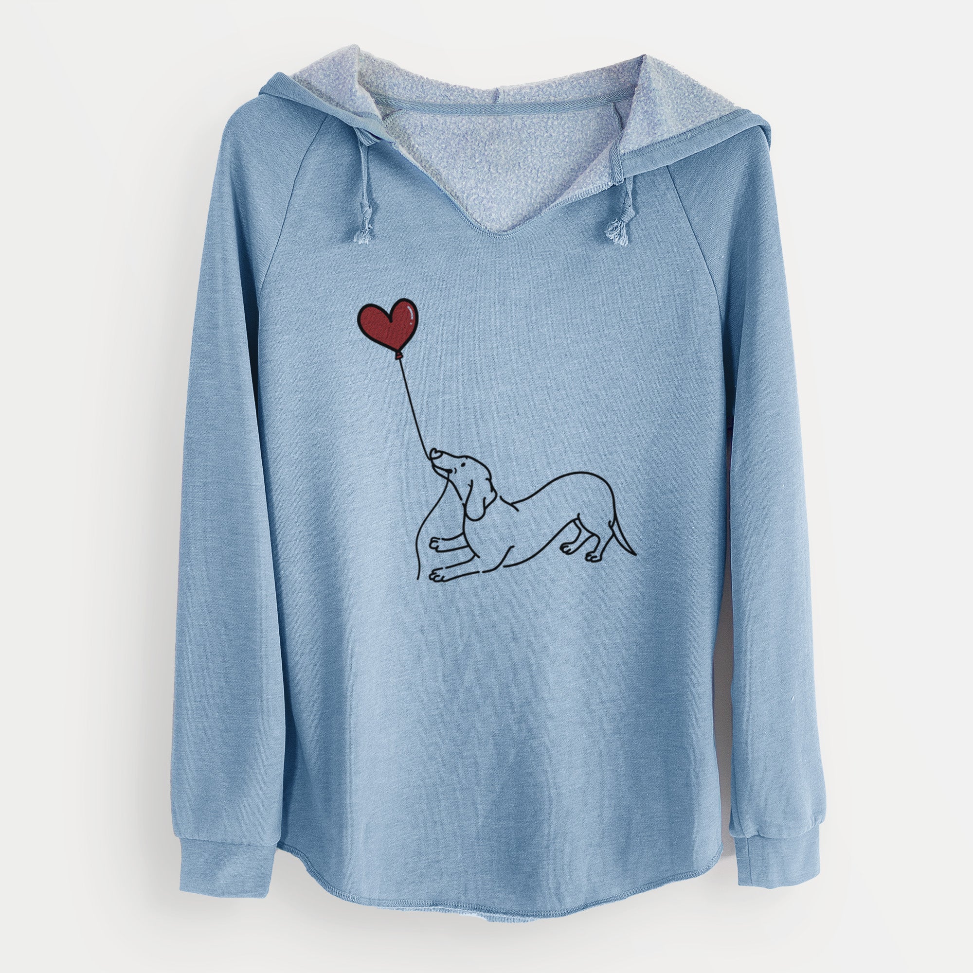 Dachshund Heart String - Cali Wave Hooded Sweatshirt - Image 8