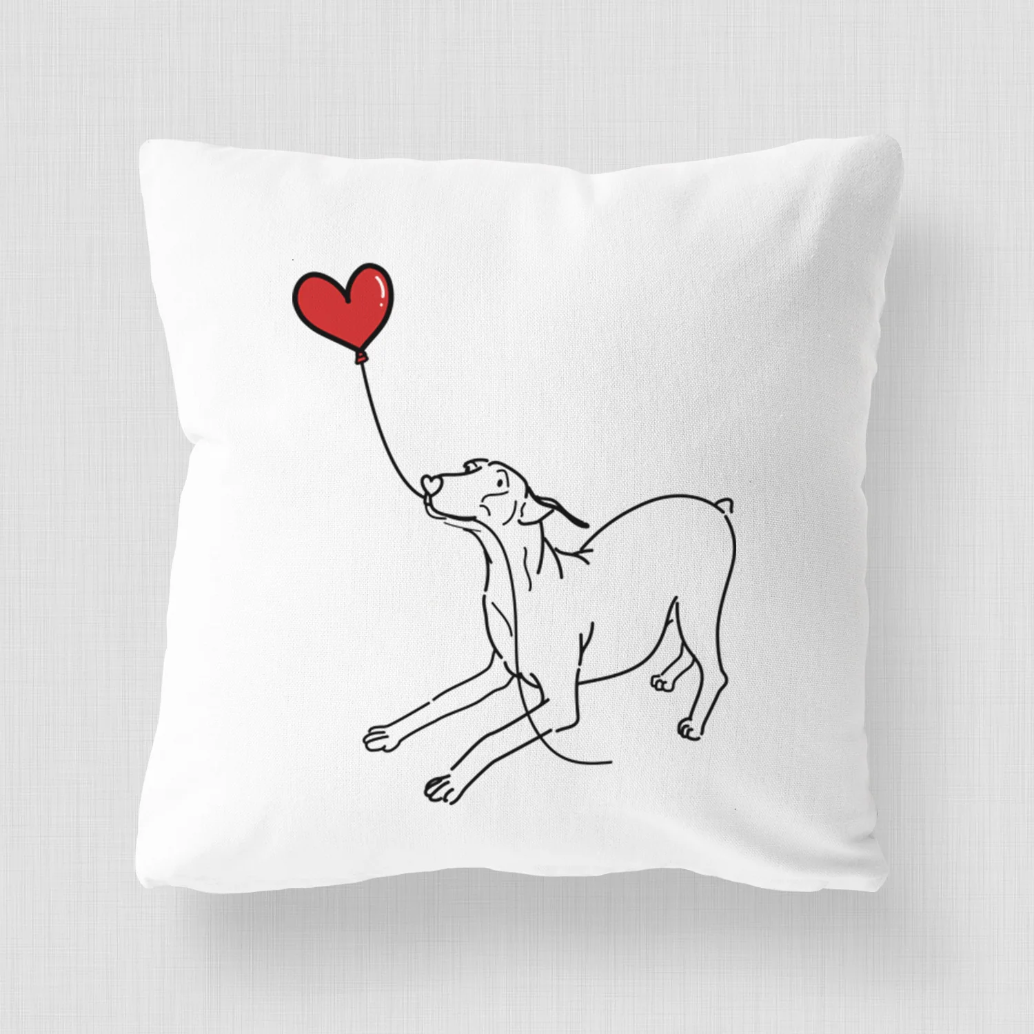 Doberman Pinscher Docked Heart String - Throw Pillow Cover - Image 4