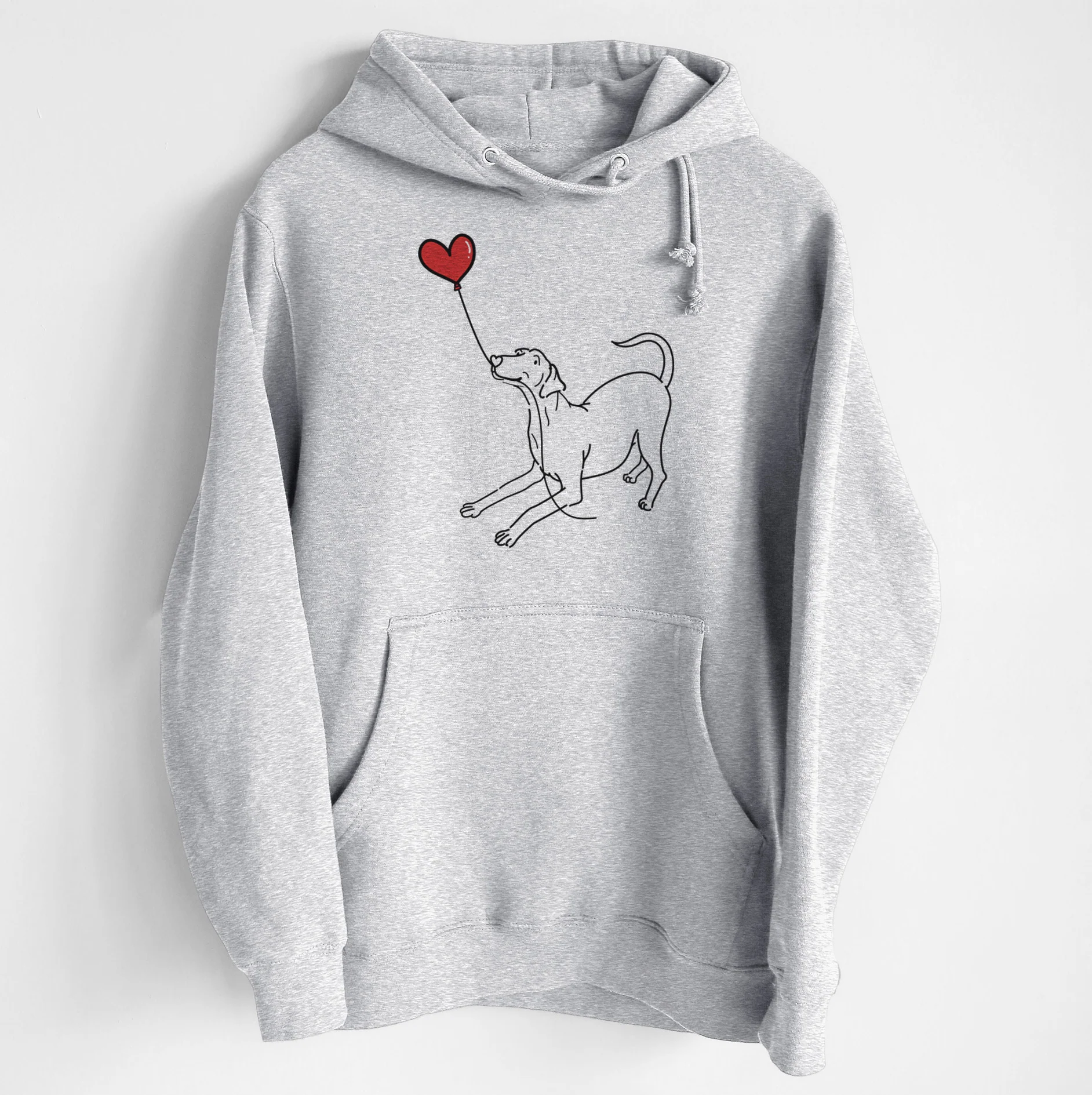 Doberman Pinscher Heart String - Heavyweight Fleece Hoodie