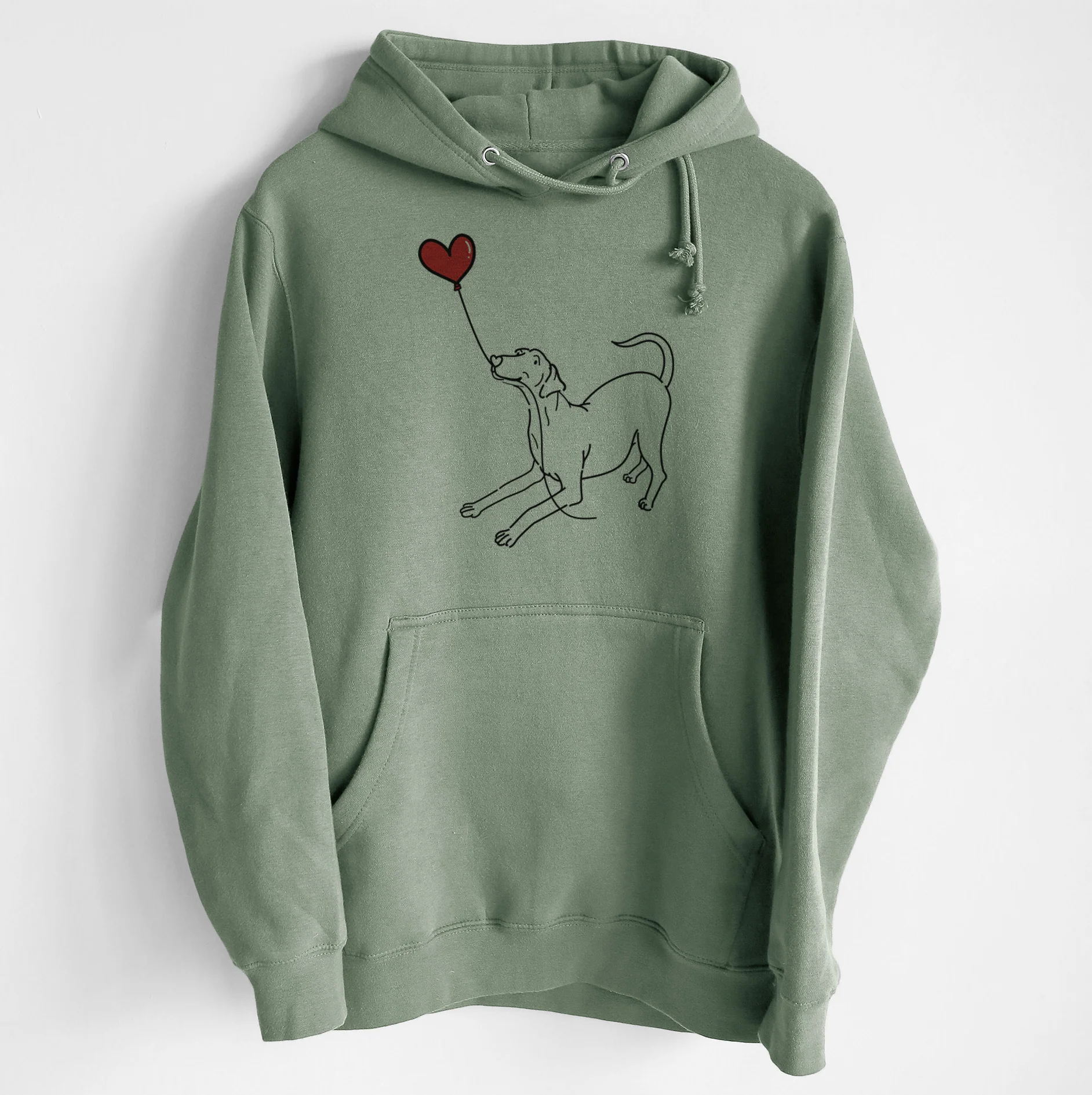 Doberman Pinscher Heart String - Heavyweight Fleece Hoodie - Image 6