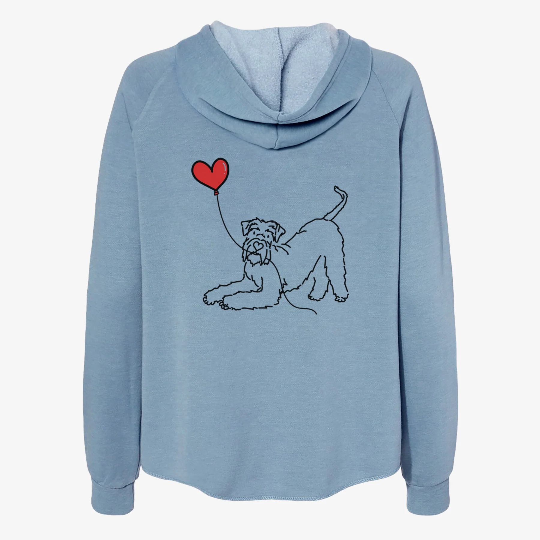 Giant Schnauzer Heart String- Women's Cali Wave Zip-Up Sweatshirt - Image 6