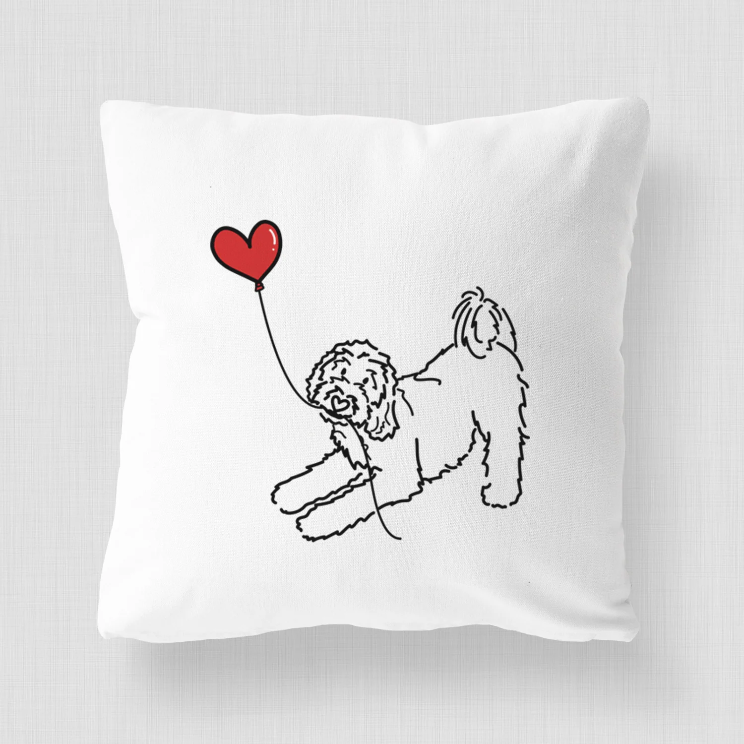 Goldendoodle Heart String - Throw Pillow Cover - Image 4