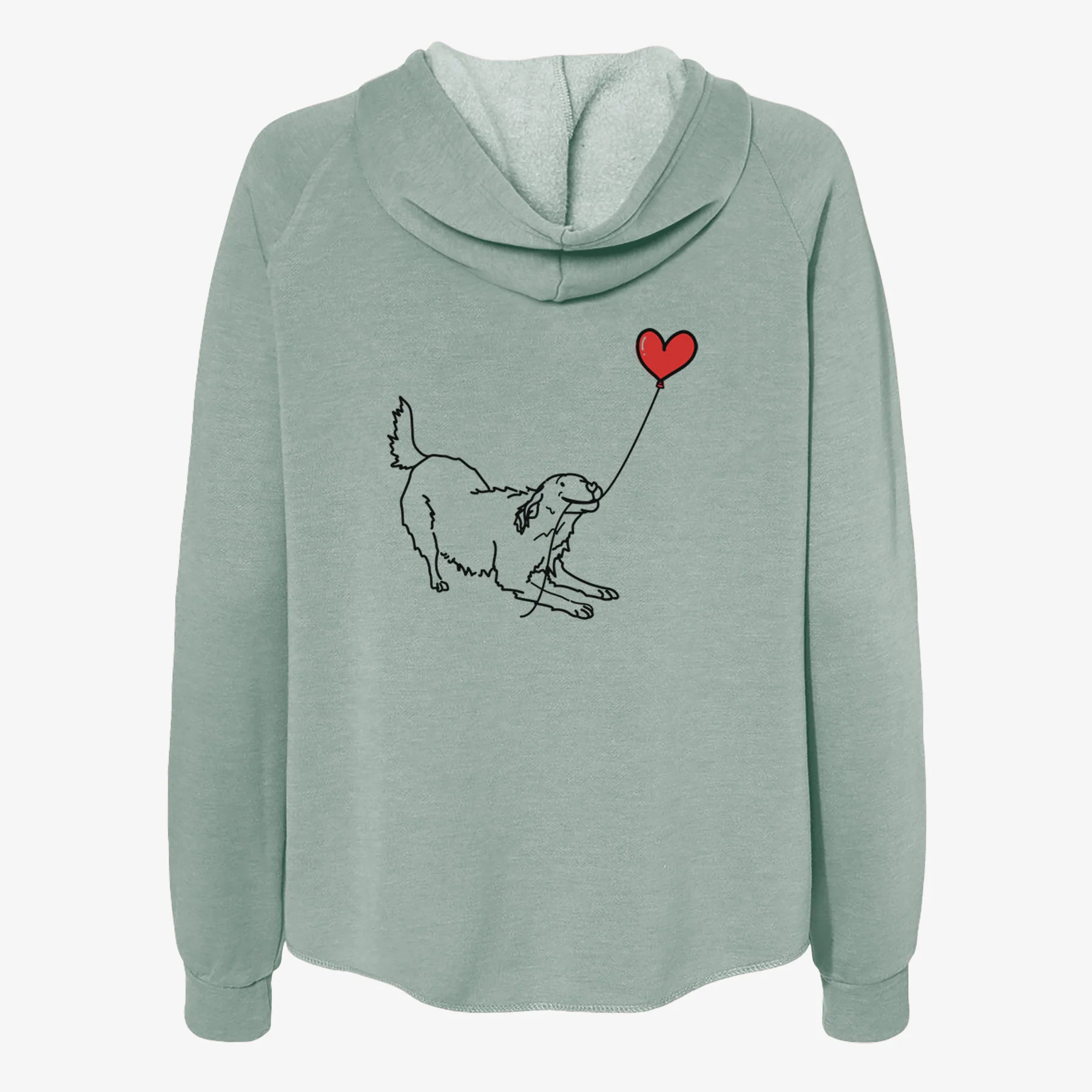 Golden Retriever Heart String- Women's Cali Wave Zip-Up Sweatshirt - Image 4