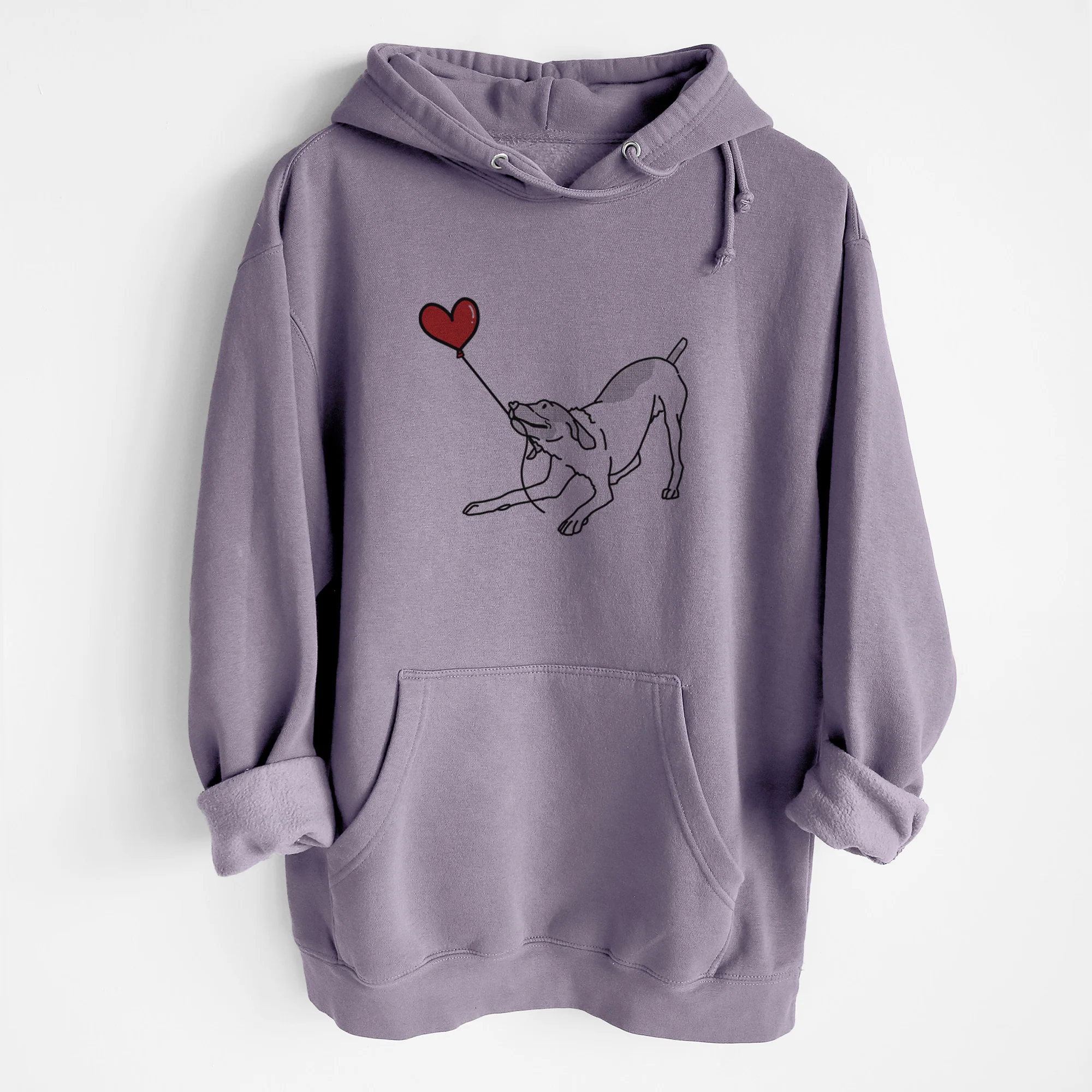 German Shorthaired Pointer Heart String - Heavyweight Fleece Hoodie - Image 7