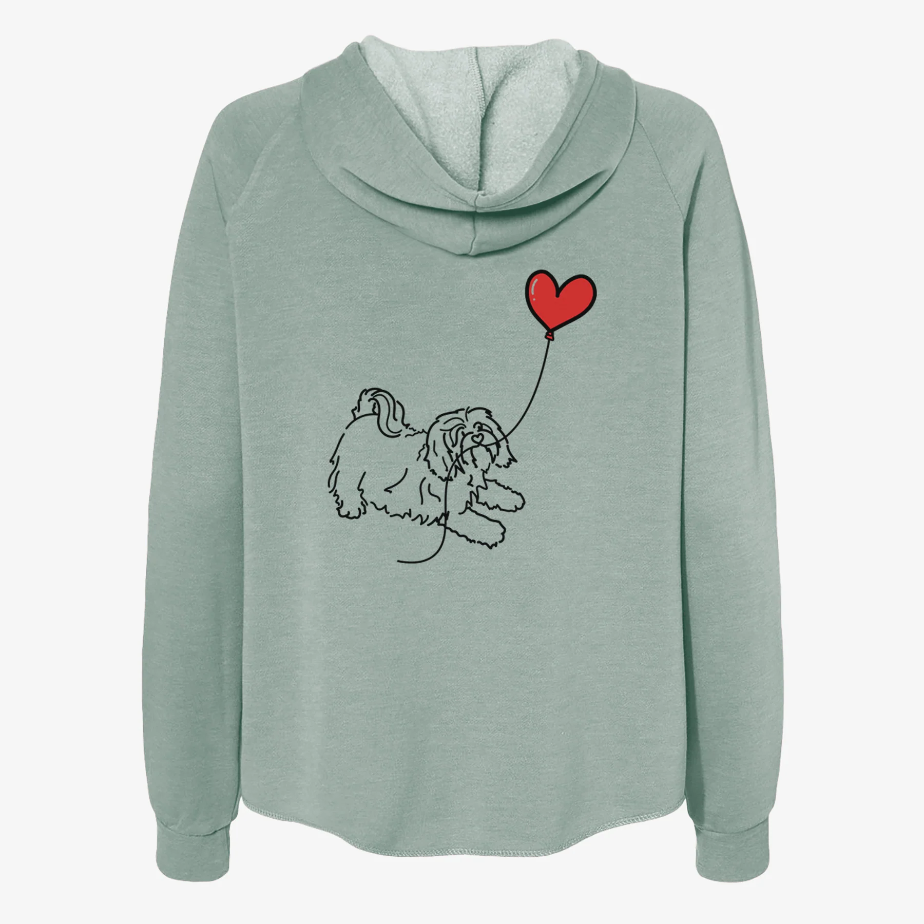 Havanese Heart String- Women's Cali Wave Zip-Up Sweatshirt - Image 4
