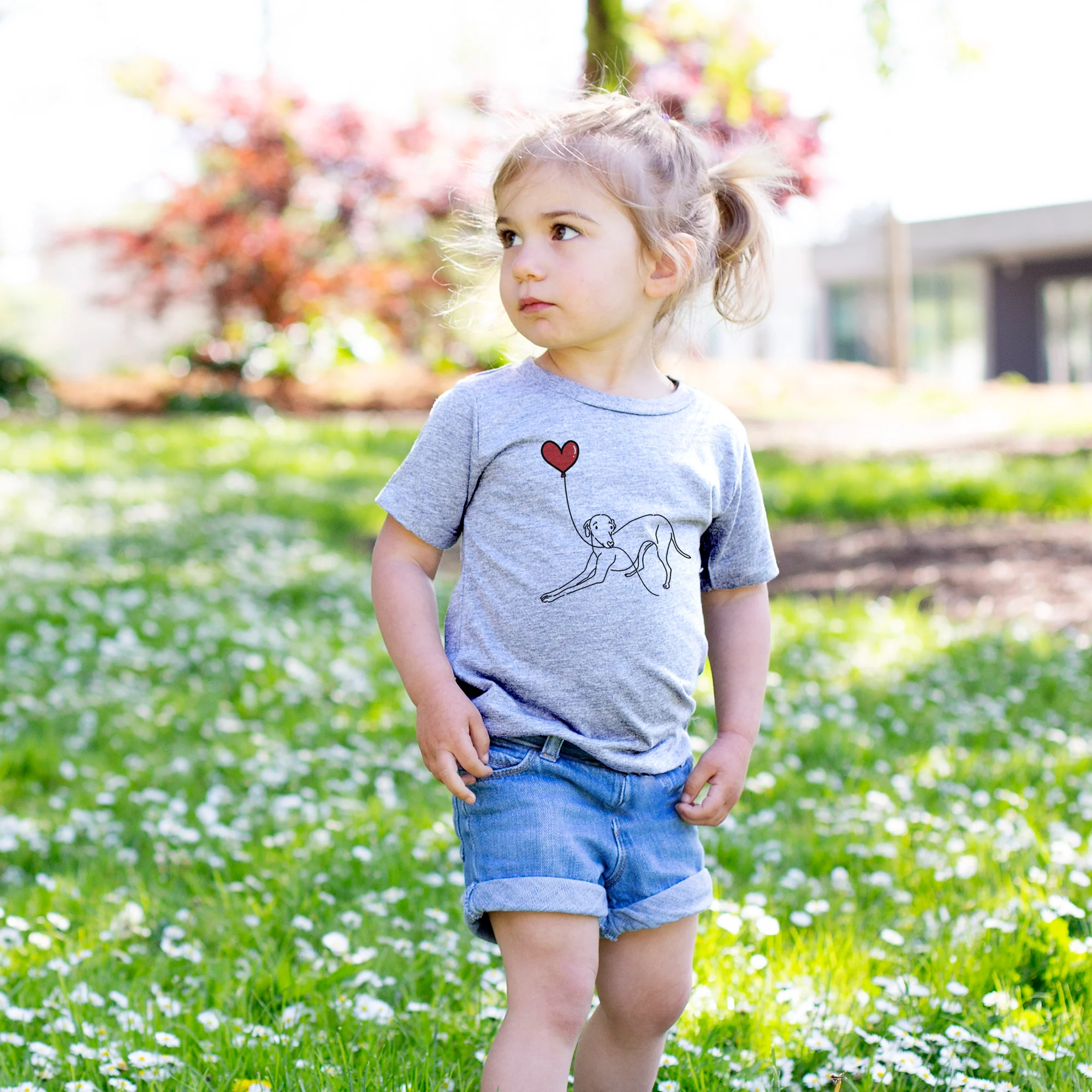 Italian Greyhound Heart String - Kids/Youth/Toddler Shirt - Image 2