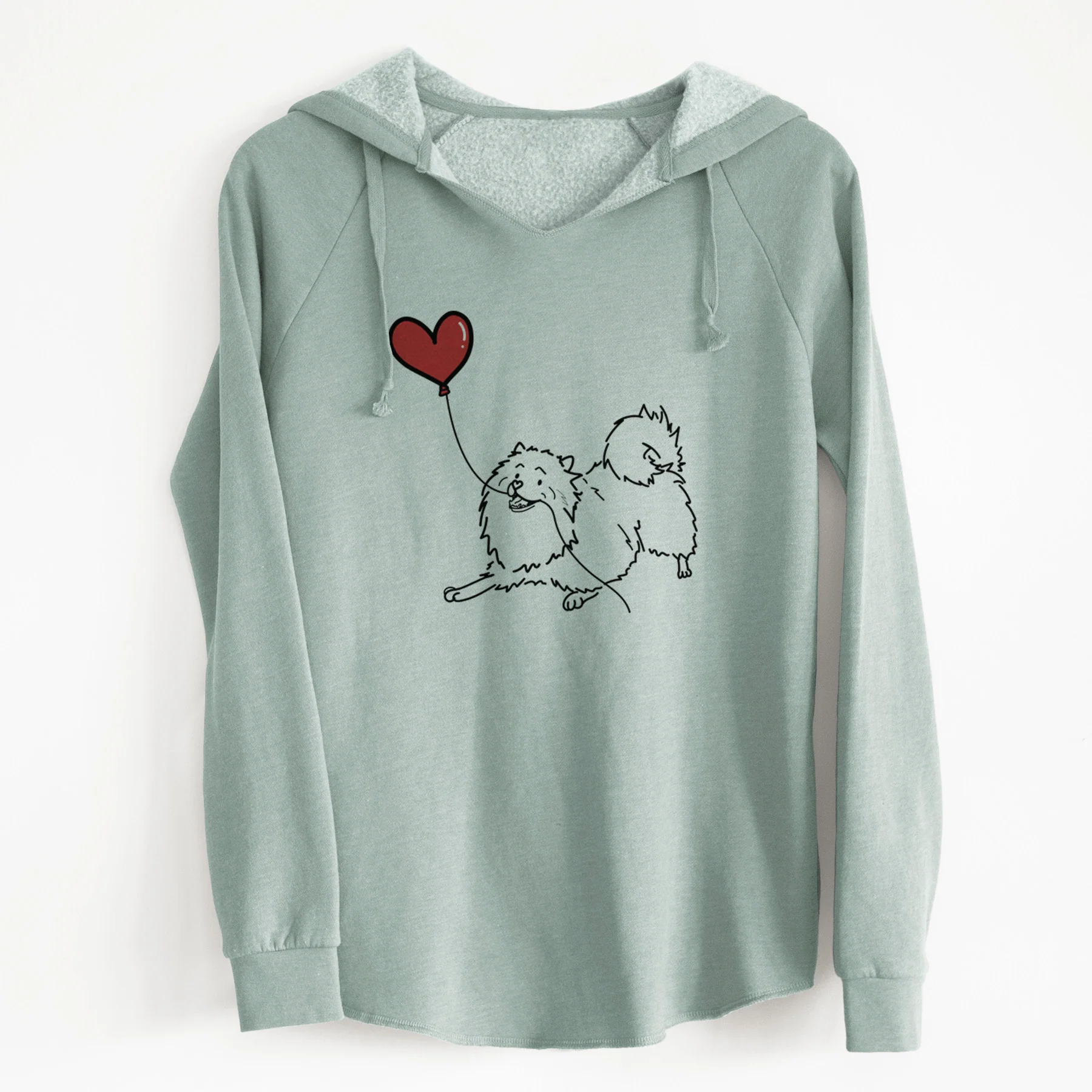 Keeshond Heart String - Cali Wave Hooded Sweatshirt - Image 7