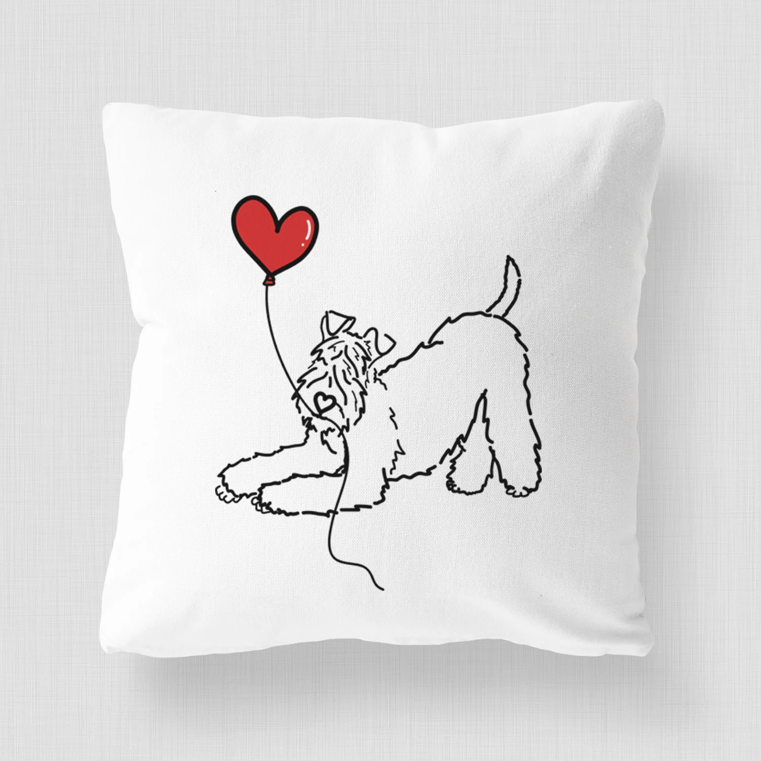 Kerry Blue Heart String - Throw Pillow Cover - Image 4