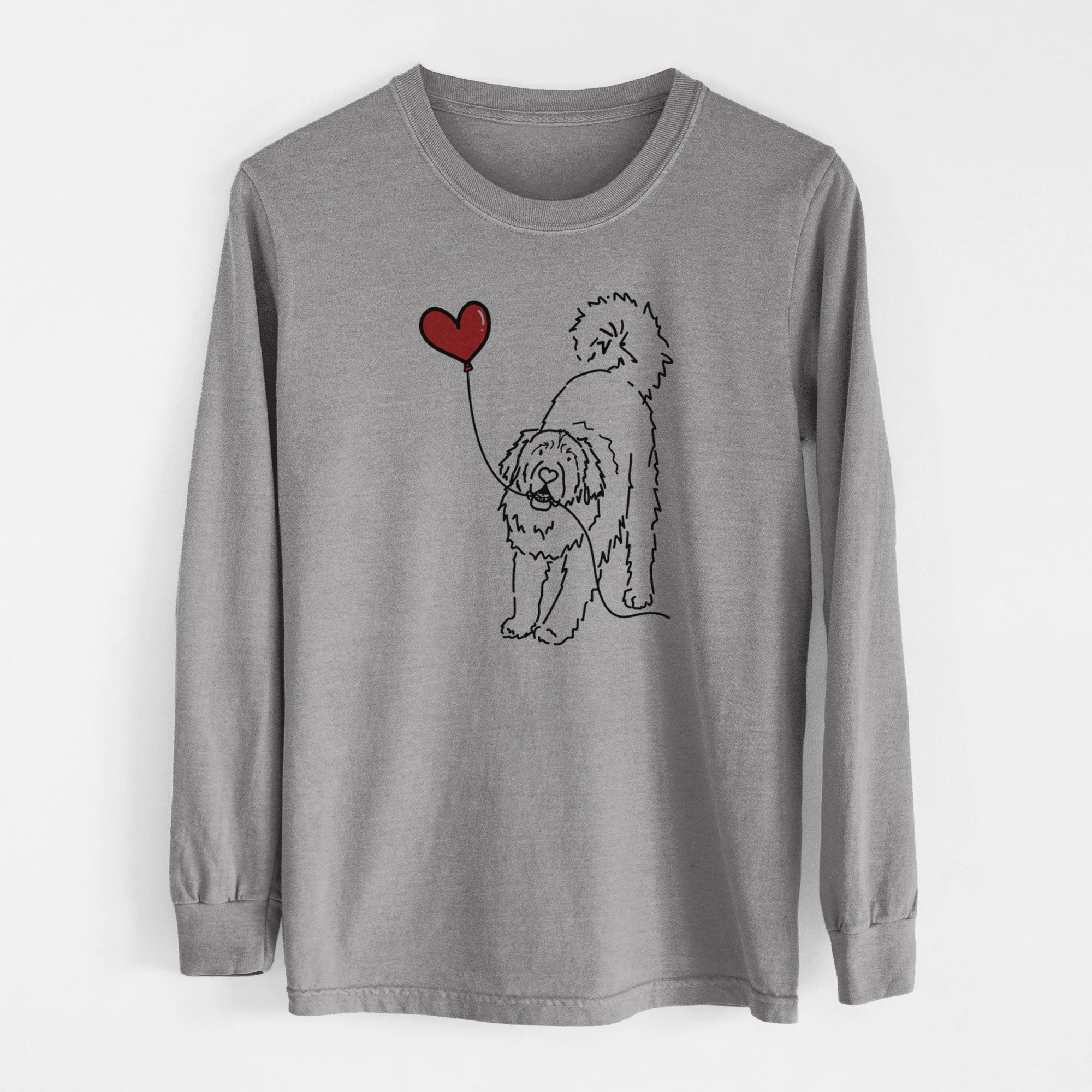 Leonberger Heart String - Men's Heavyweight 100% Cotton Long Sleeve - Image 7