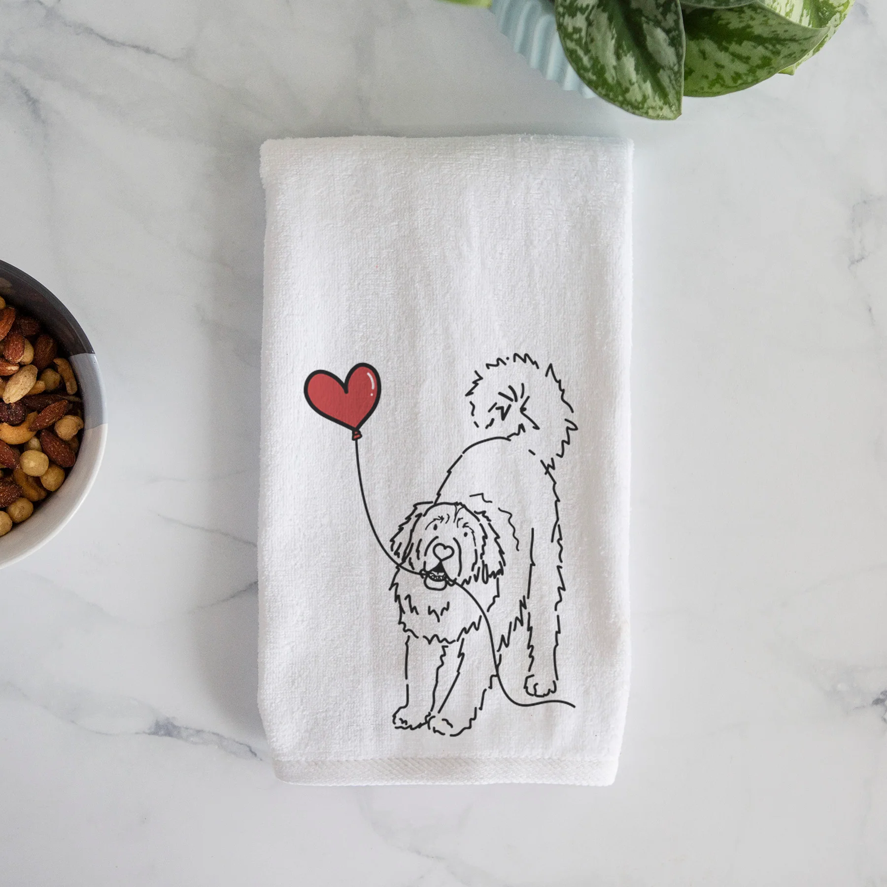 Leonberger Heart String - Hand Towel