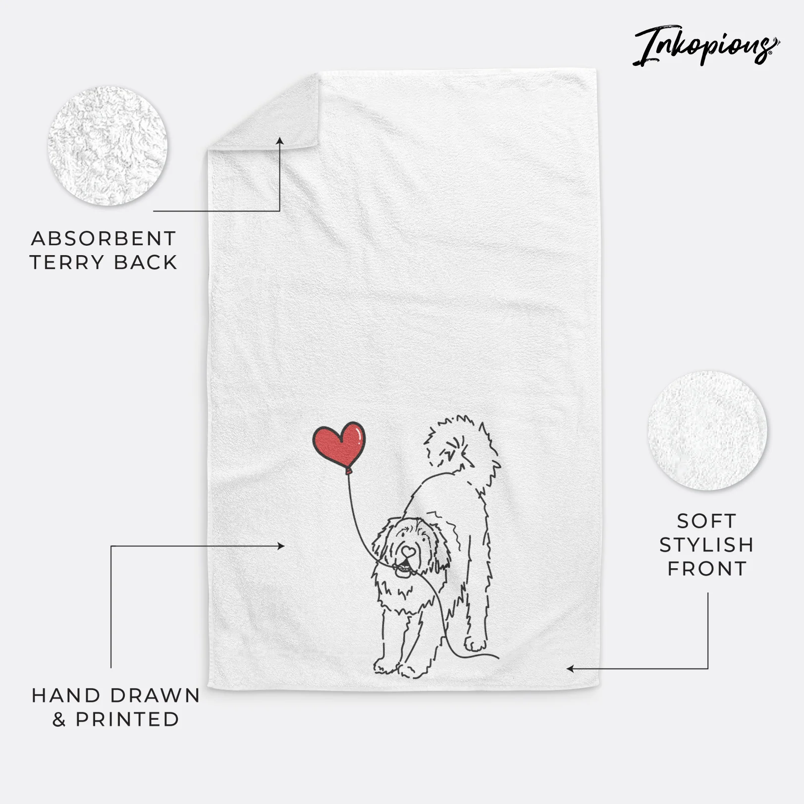 Leonberger Heart String - Hand Towel - Image 6