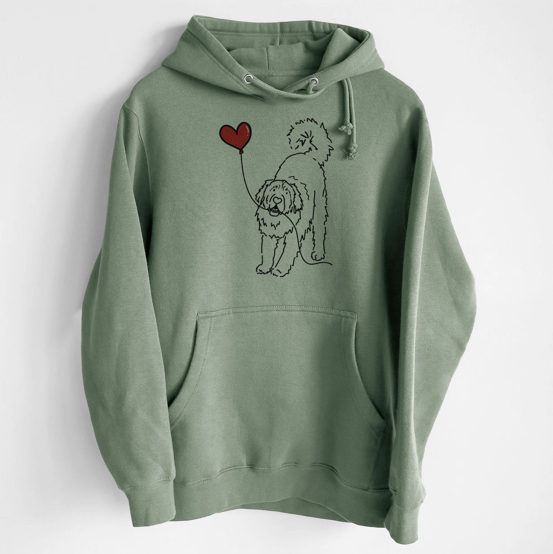 Leonberger Heart String - Heavyweight Fleece Hoodie - Image 6