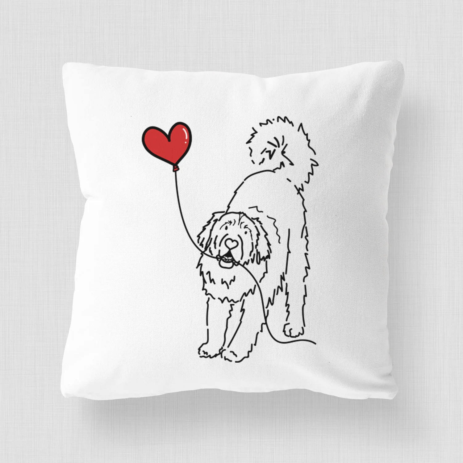Leonberger Heart String - Throw Pillow Cover - Image 4