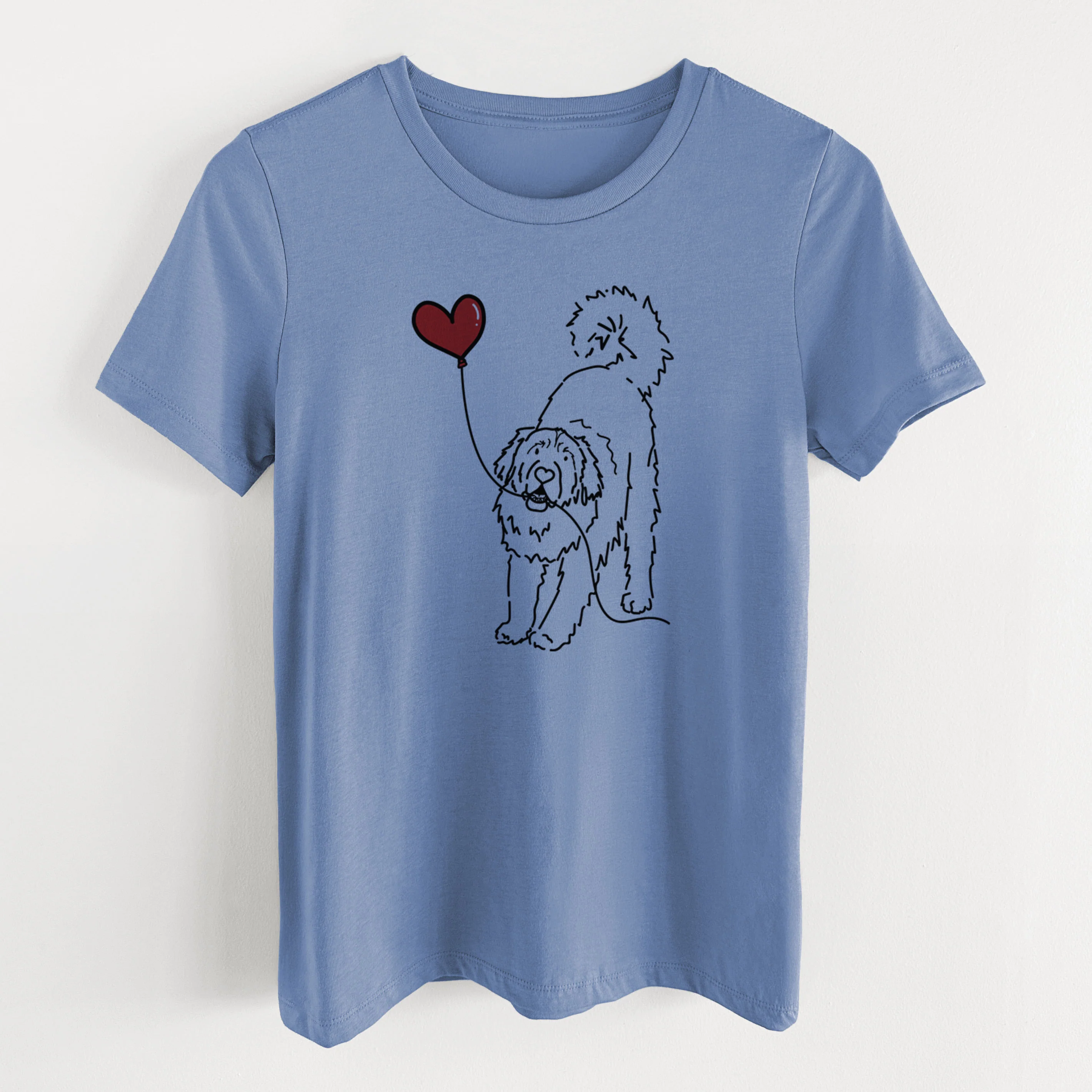 Leonberger Heart String- Women's Lightweight Relaxed Fit 100% Cotton Crewneck - Image 7