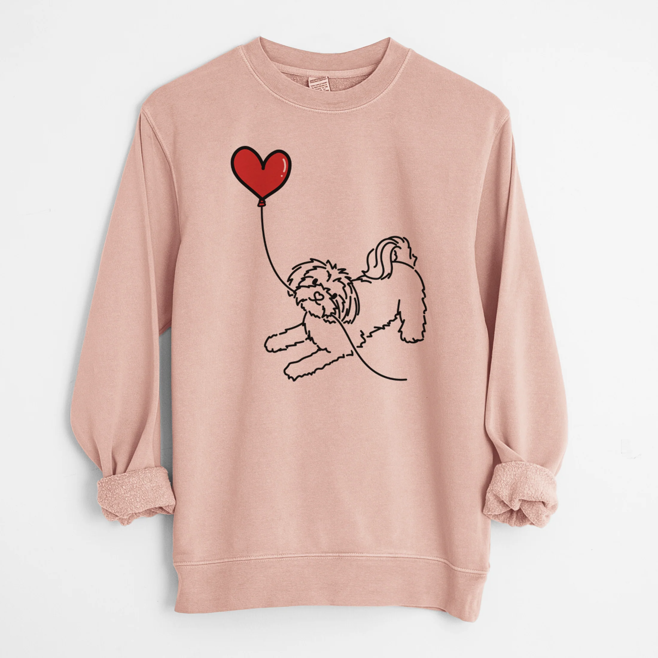 Maltese Heart String - Unisex Pigment Dyed Crew Sweatshirt - Image 8