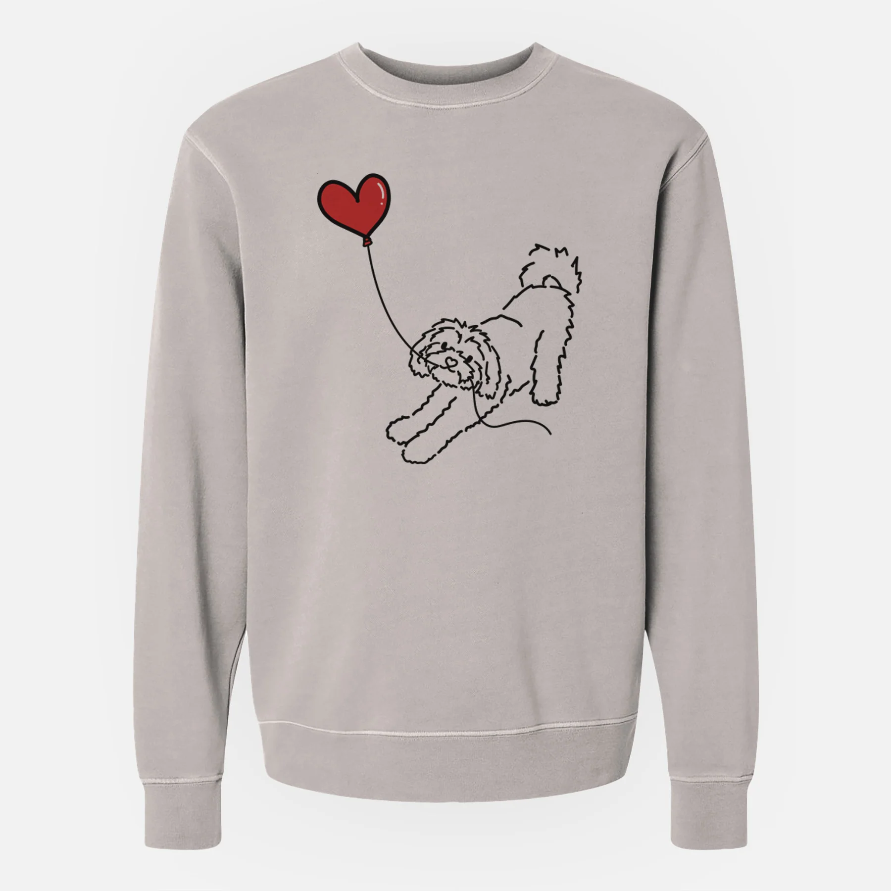 Maltipoo Heart String - Unisex Pigment Dyed Crew Sweatshirt - Image 7