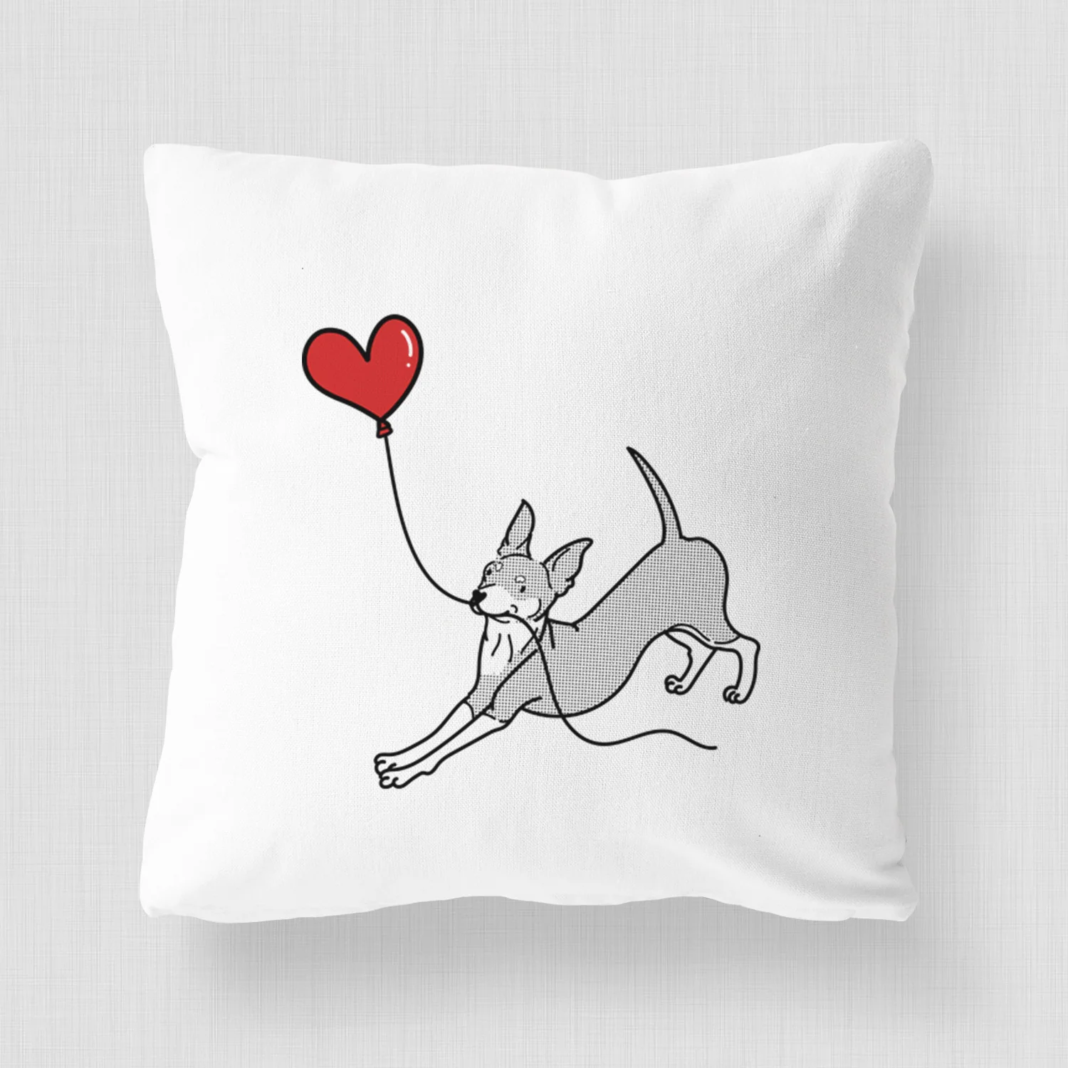 Mini Pinscher Heart String - Throw Pillow Cover - Image 4