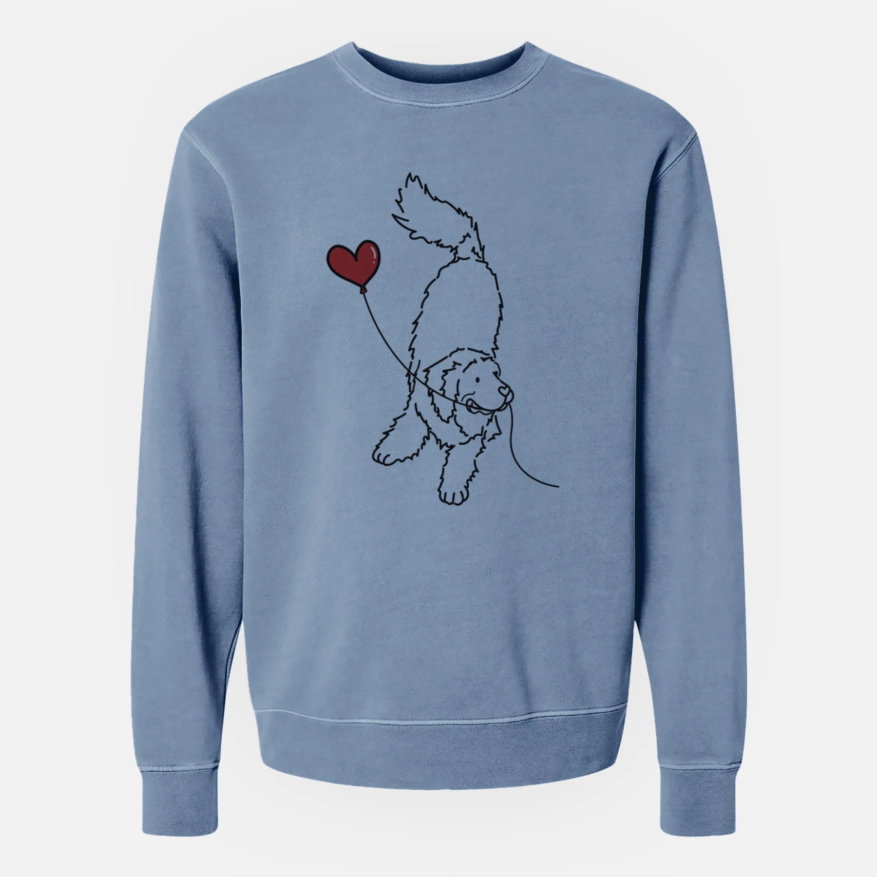 Newfoundland Heart String - Unisex Pigment Dyed Crew Sweatshirt - Image 3