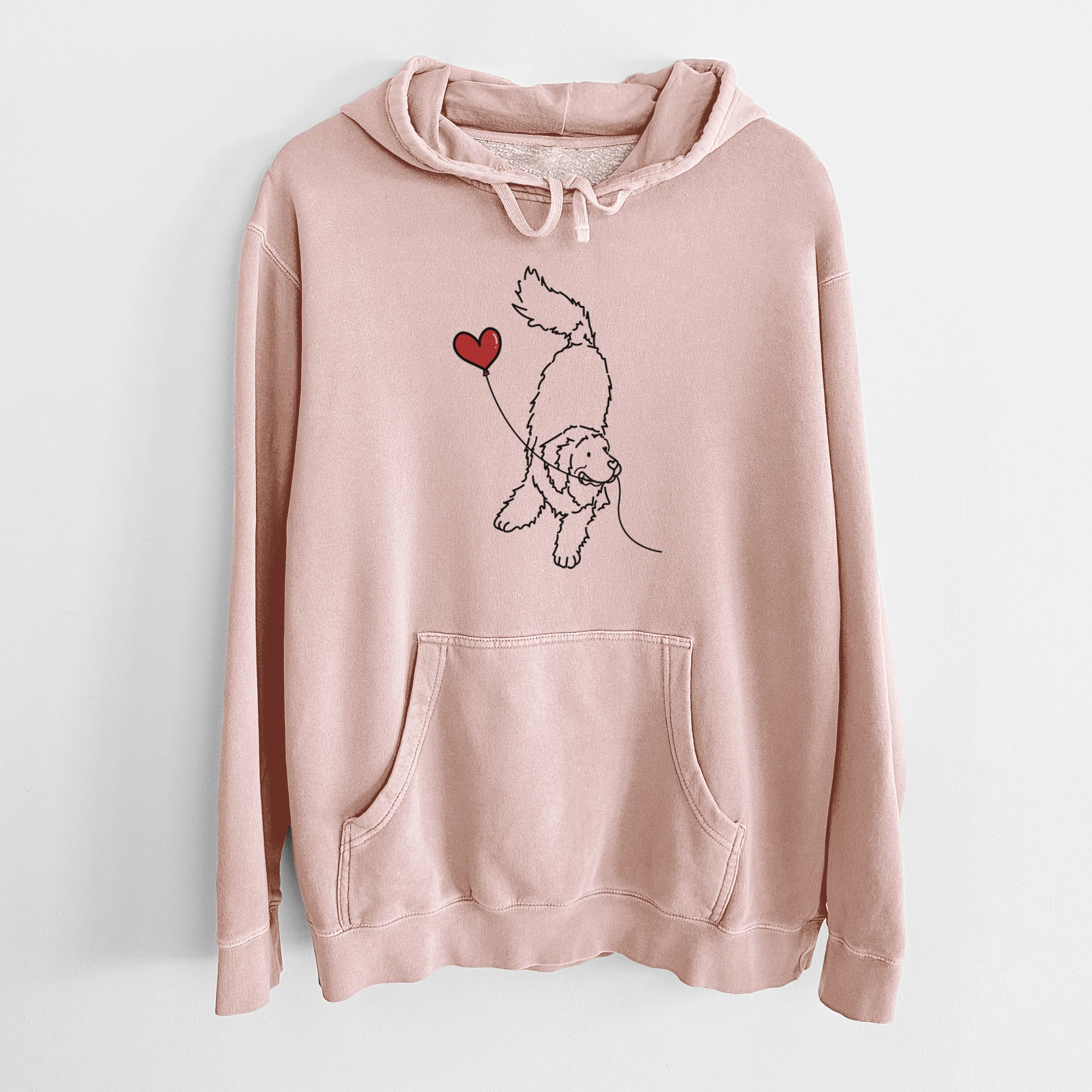 Newfoundland Heart String - Unisex Pigment Dyed Hoodie