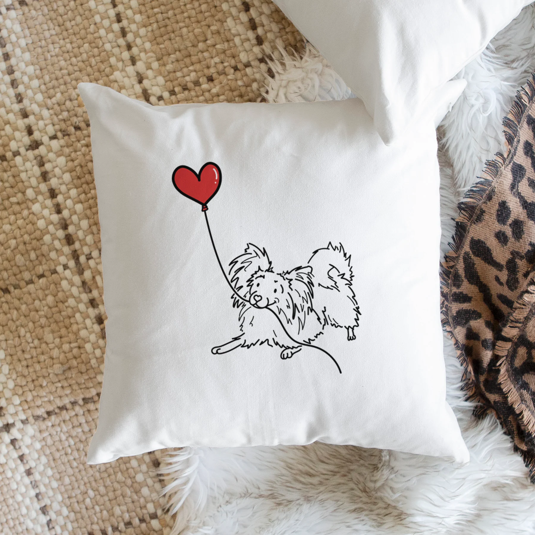 Papillon Heart String - Throw Pillow Cover - Image 2