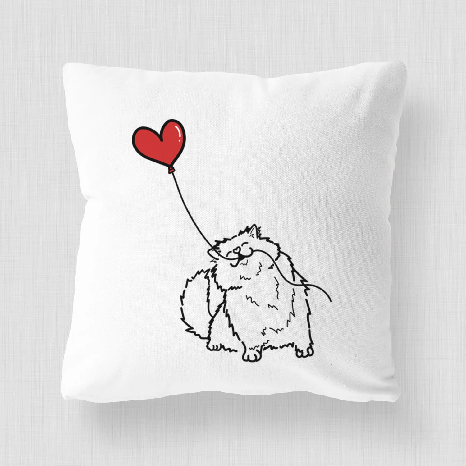 Persian Cat Heart String - Throw Pillow Cover - Image 4
