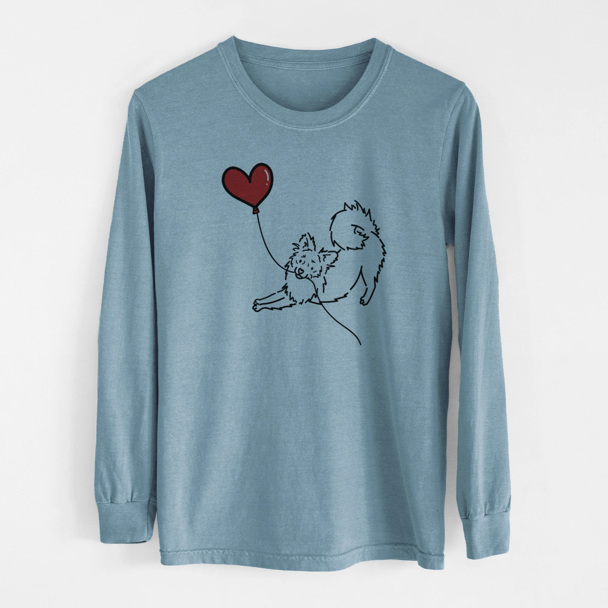 Pomchi Heart String - Men's Heavyweight 100% Cotton Long Sleeve - Image 8