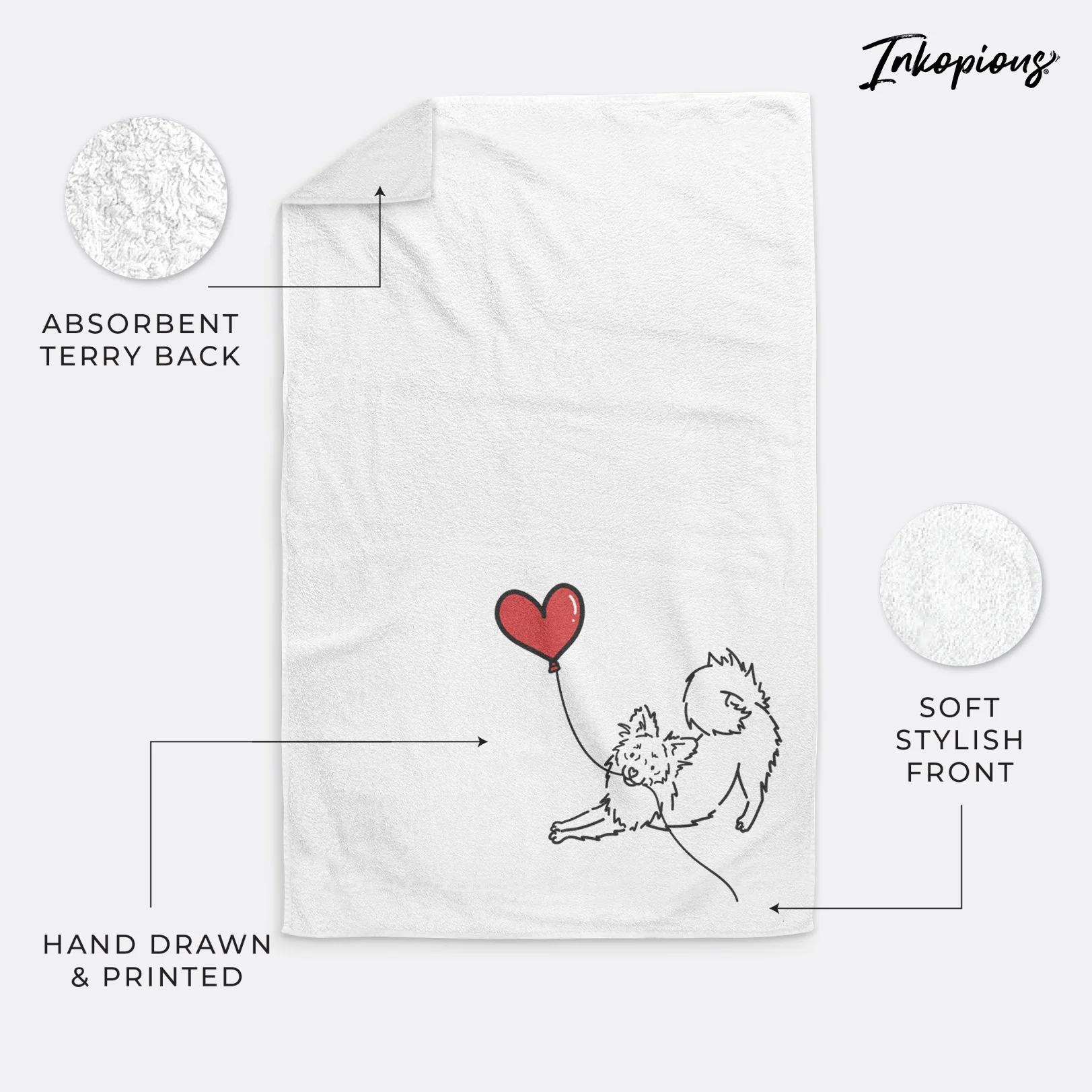 Pomchi Heart String -  Hand Towel - Image 4