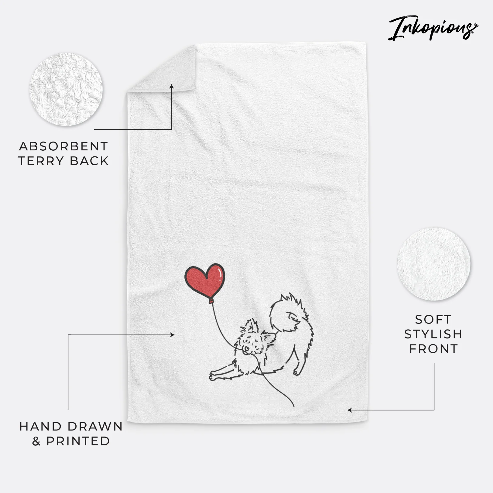 Pomchi Heart String -  Hand Towel - Image 6
