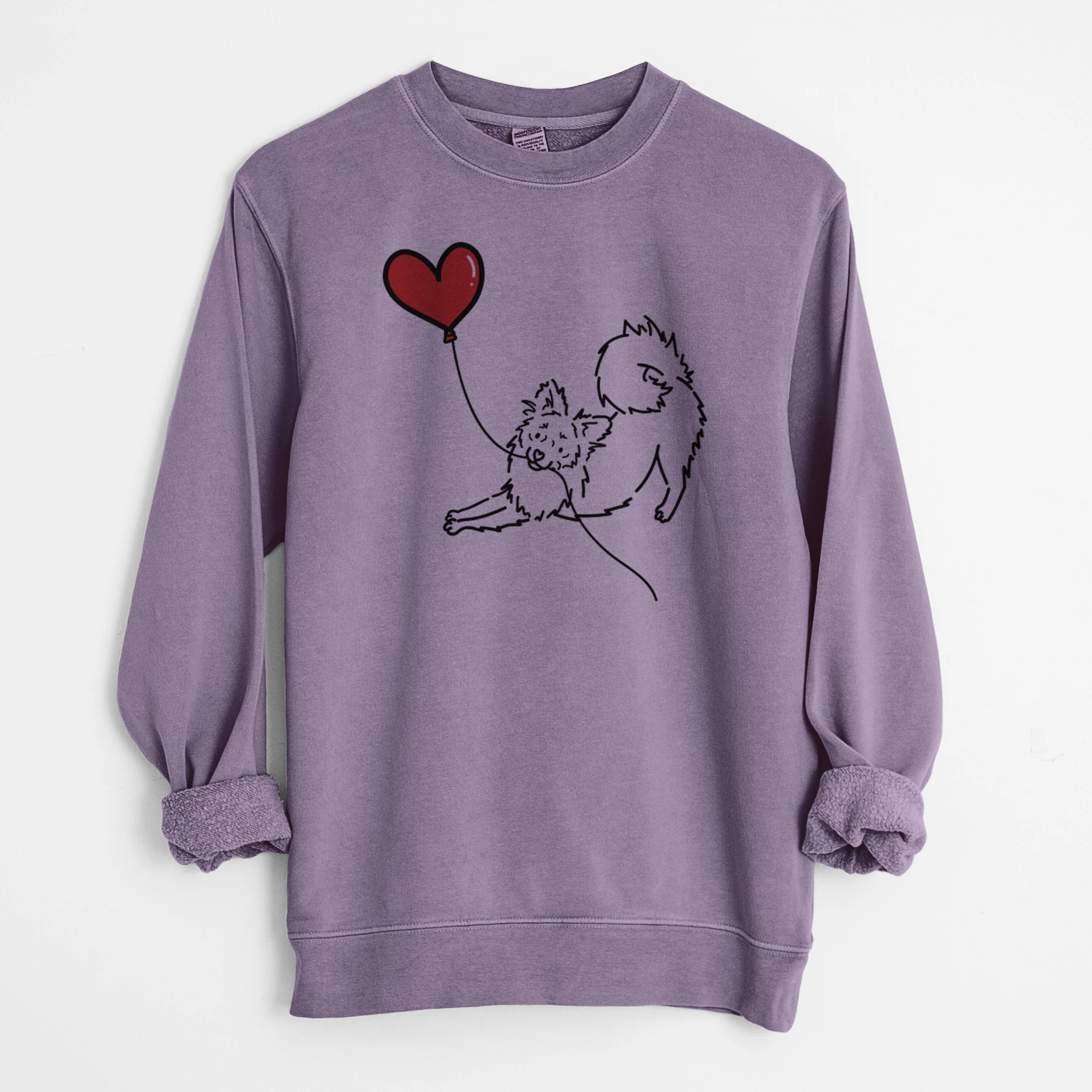 Pomchi Heart String - Unisex Pigment Dyed Crew Sweatshirt - Image 10