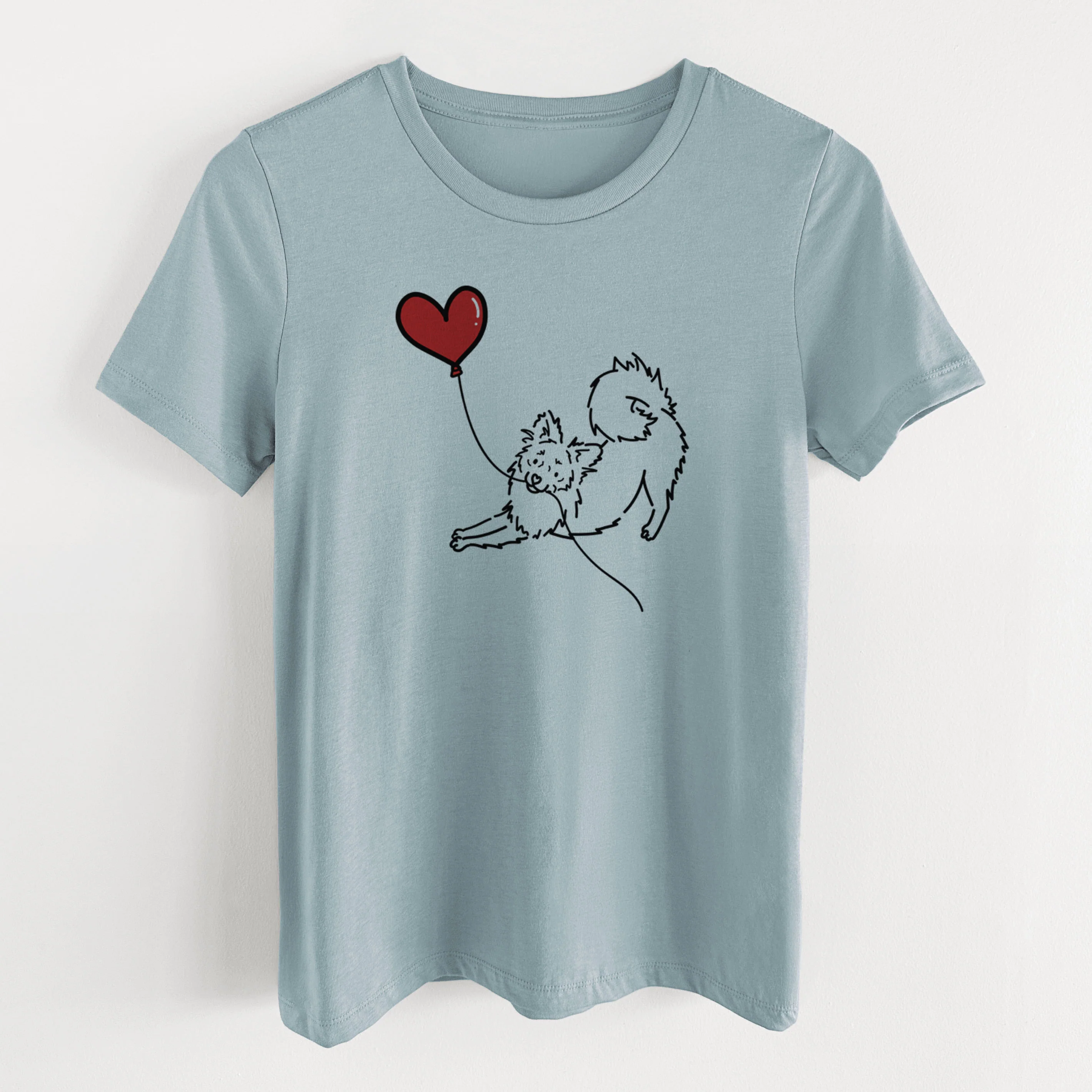 Pomchi Heart String- Women's Lightweight Relaxed Fit 100% Cotton Crewneck - Image 8