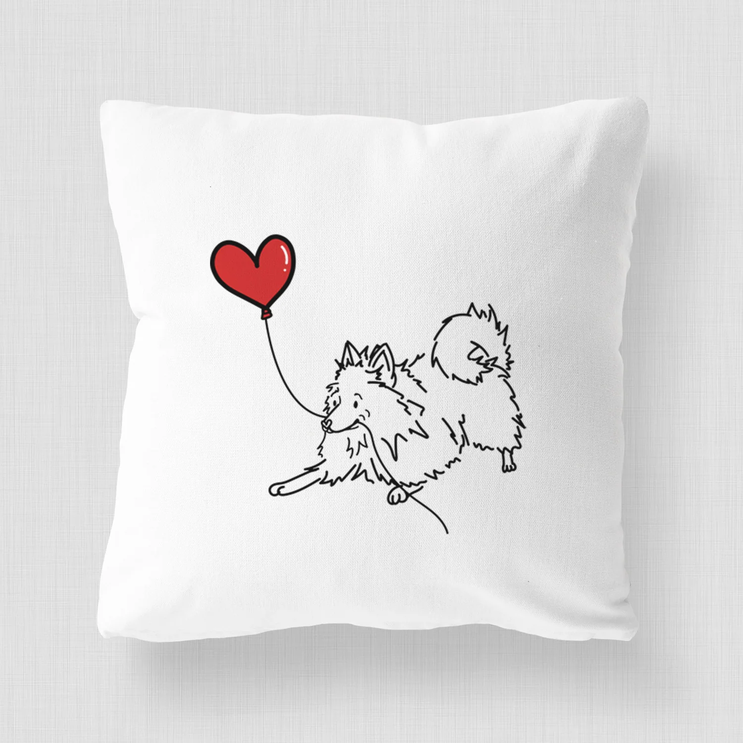 Pomeranian Heart String - Throw Pillow Cover - Image 4