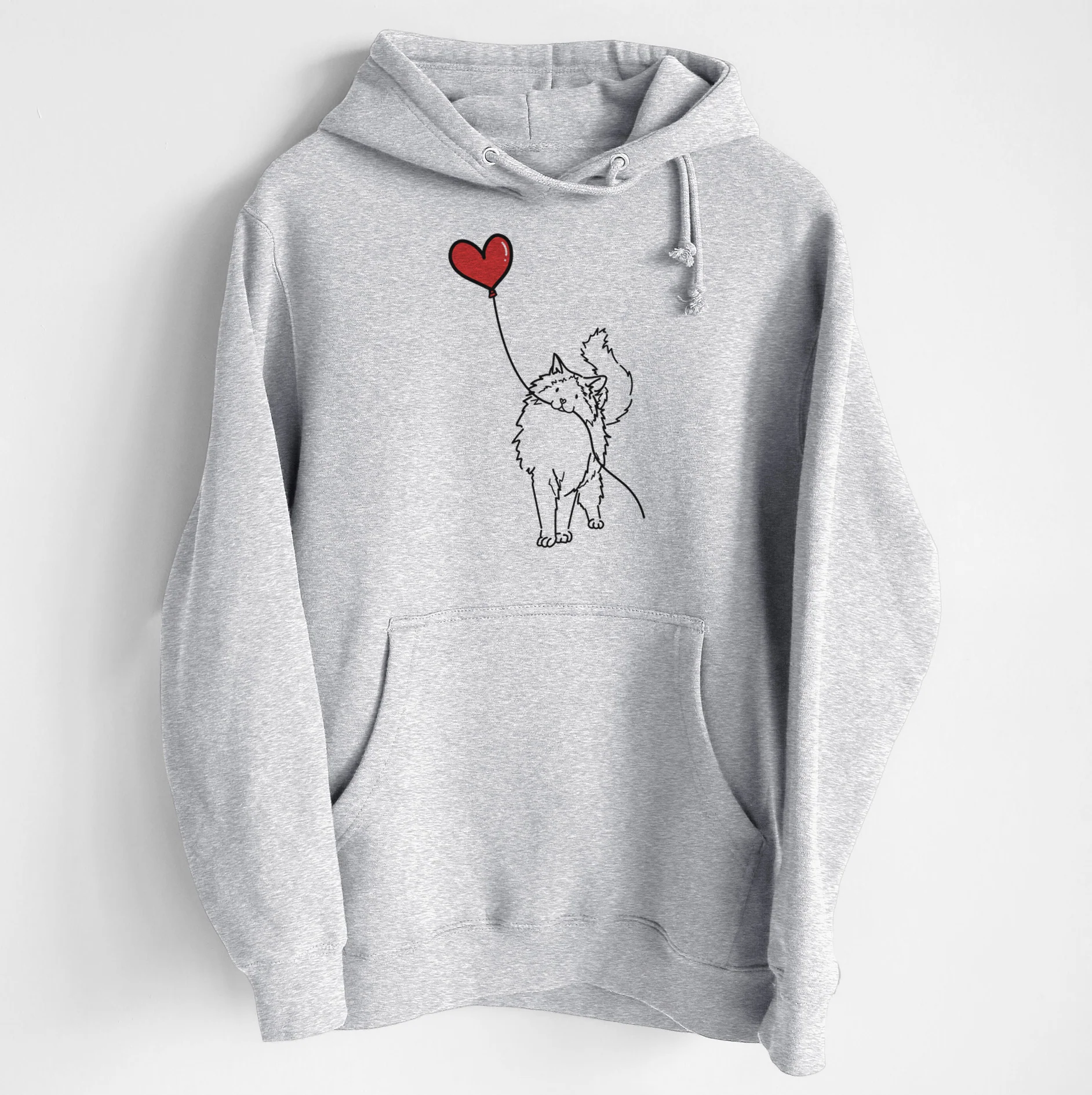 Ragdoll Cat Heart String - Heavyweight Fleece Hoodie