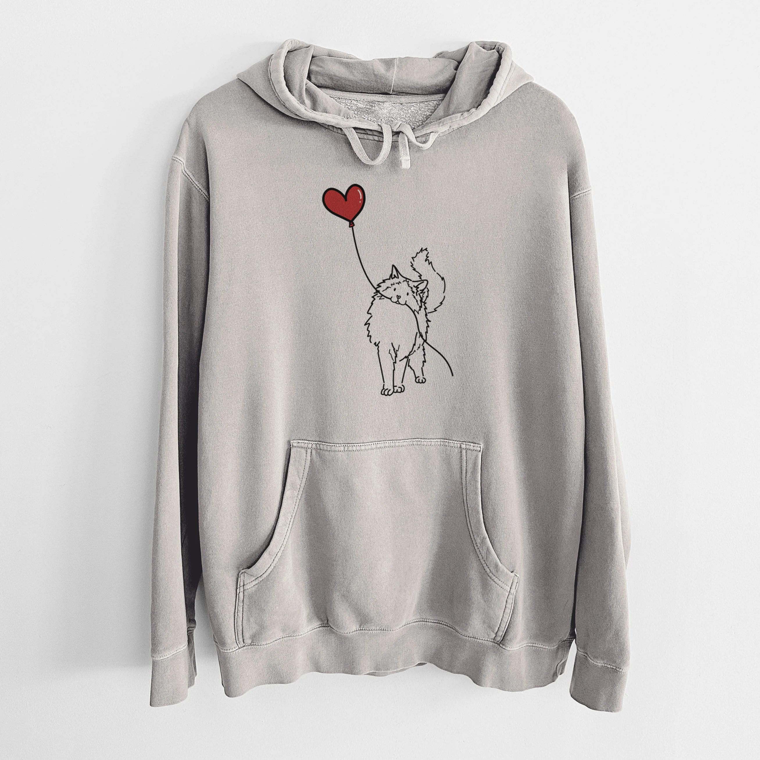 Ragdoll Cat Heart String - Unisex Pigment Dyed Hoodie - Image 5