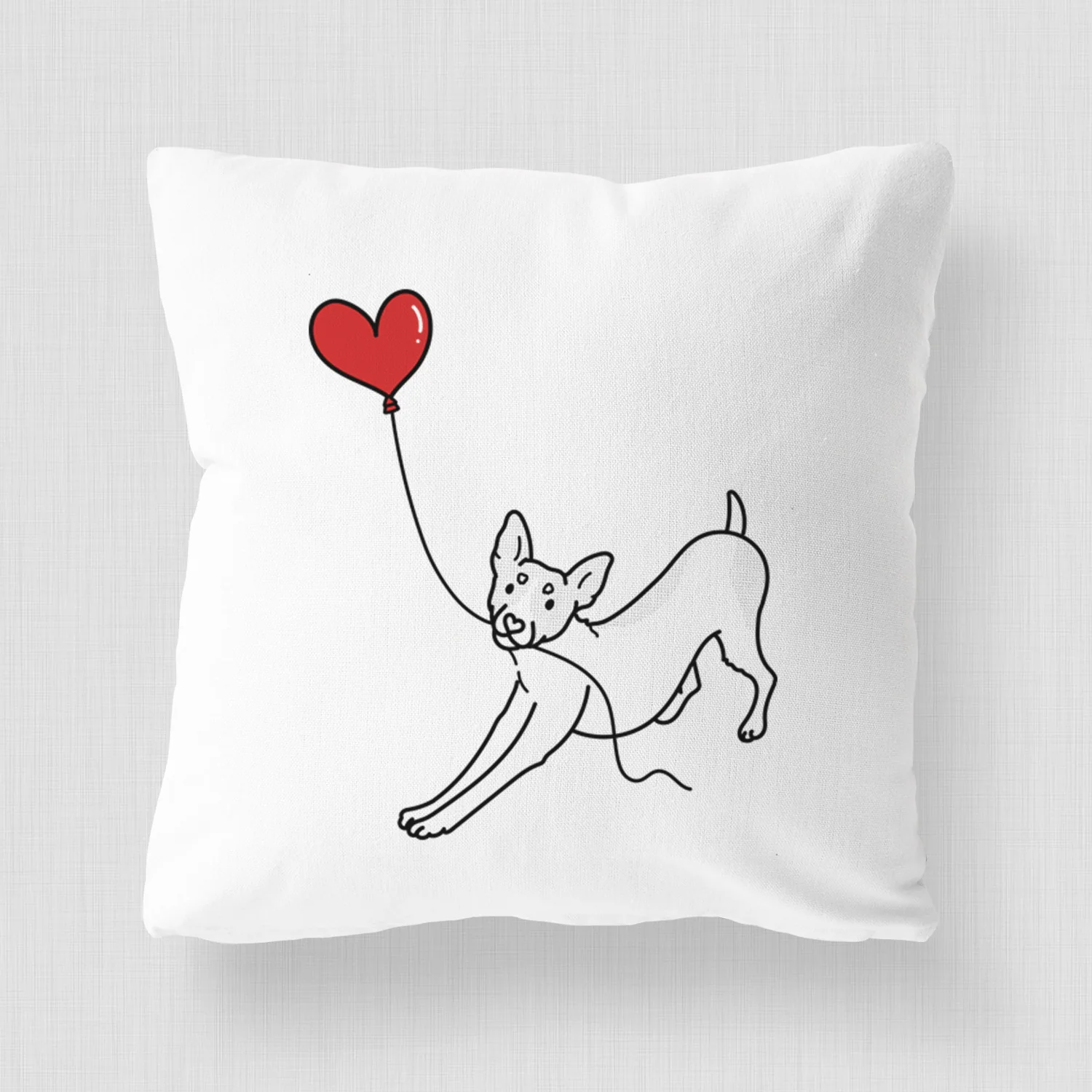 Rat Terrier Heart String - Throw Pillow Cover - Image 4