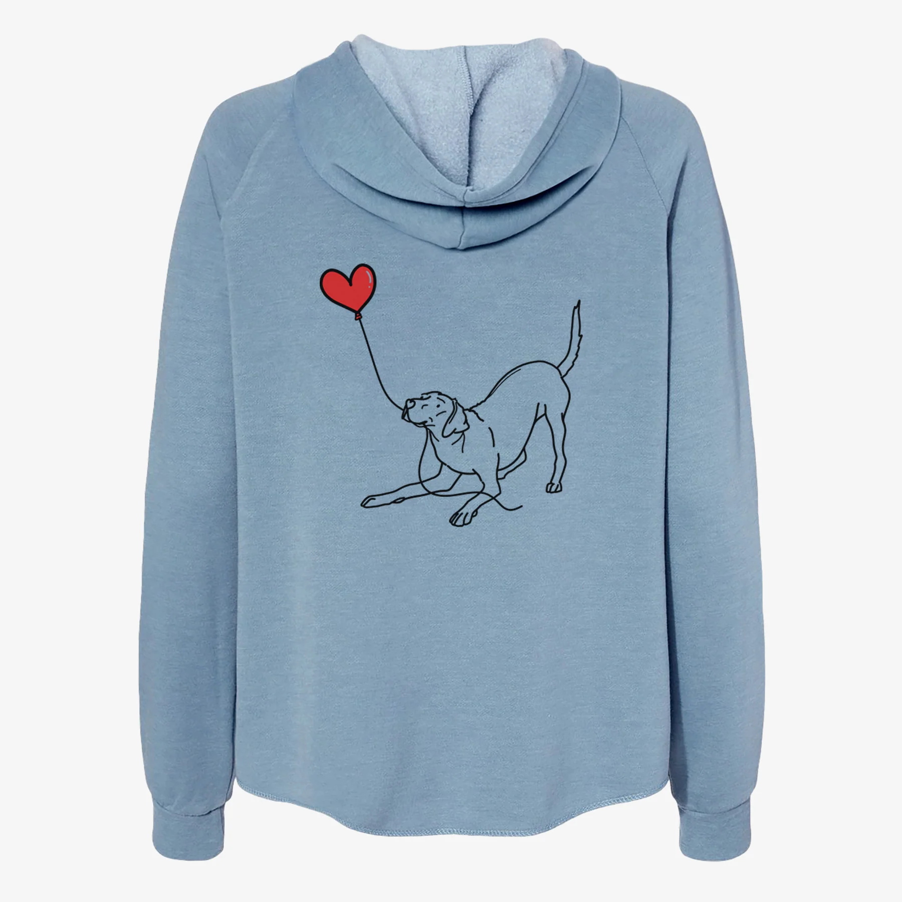 Rhodesian Ridgeback Heart String- Women's Cali Wave Zip-Up Sweatshirt - Image 6