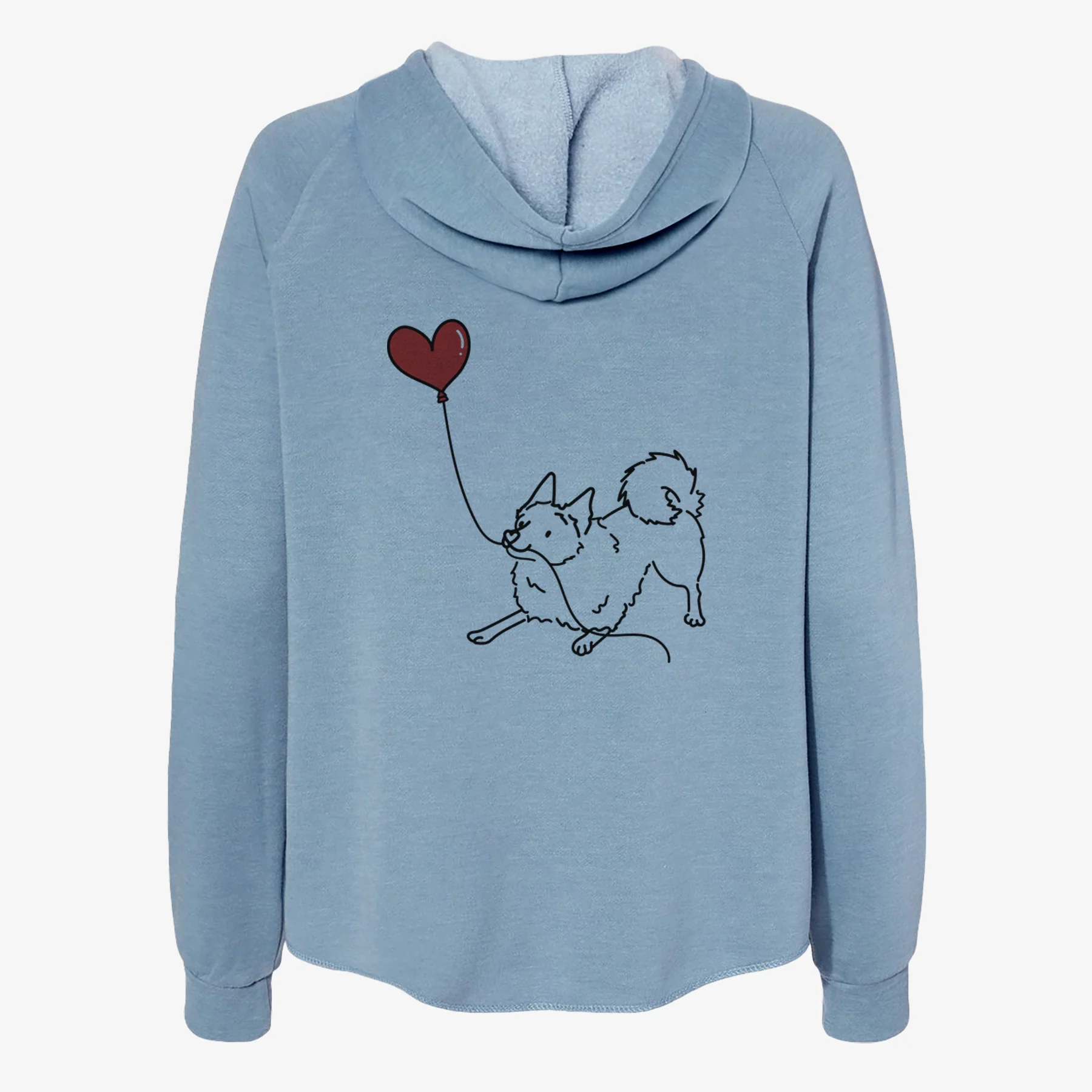 Schipperke Heart String- Women's Cali Wave Zip-Up Sweatshirt - Image 6
