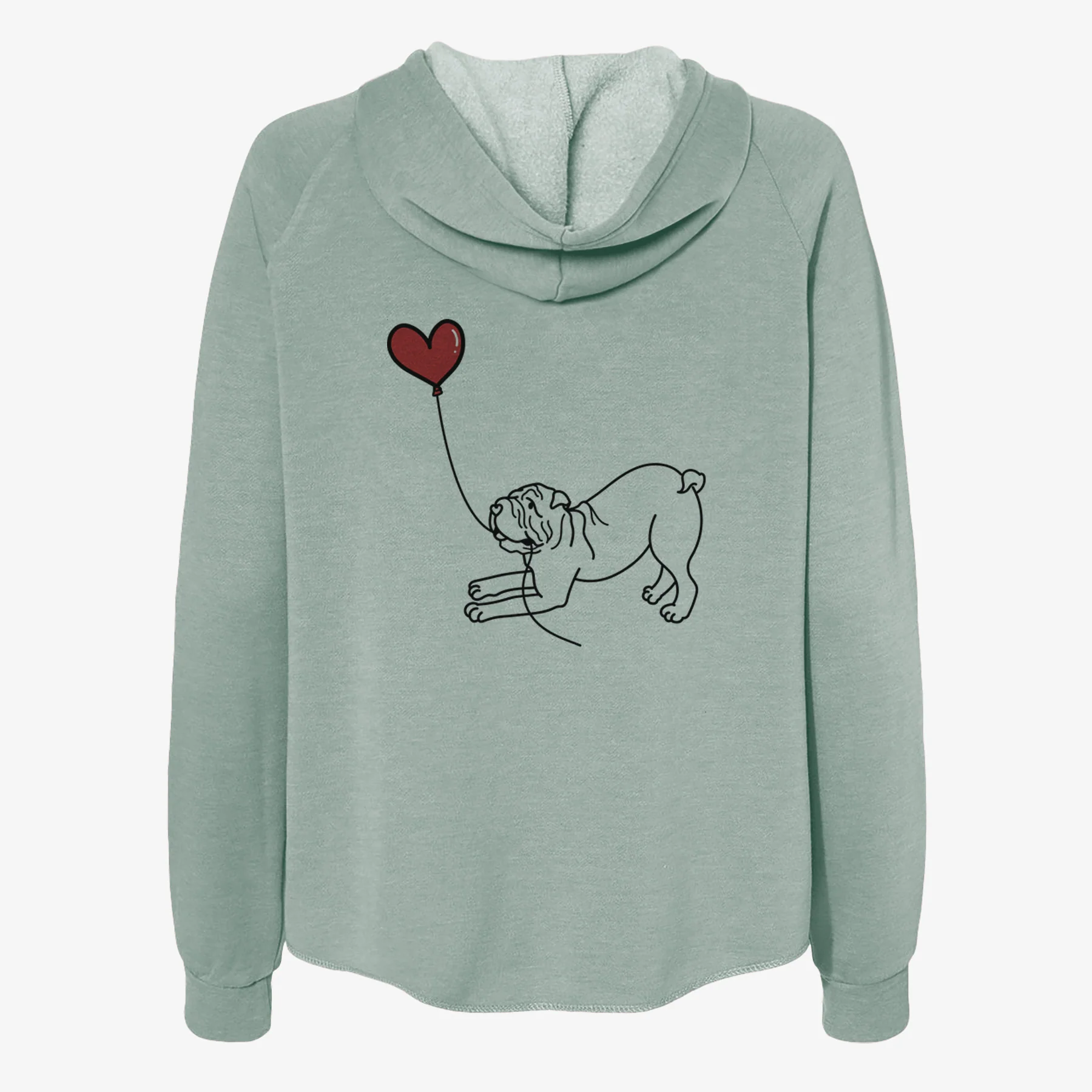 Shar Pei Heart String- Women's Cali Wave Zip-Up Sweatshirt - Image 4