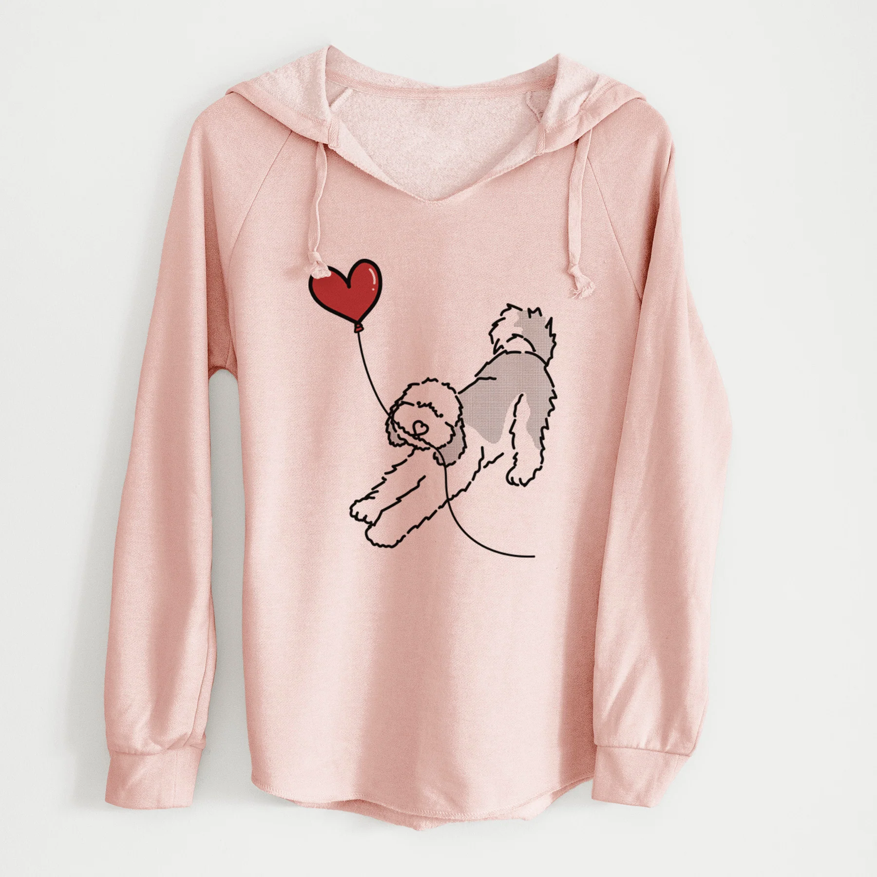 Sheepadoodle Heart String - Cali Wave Hooded Sweatshirt - Image 5