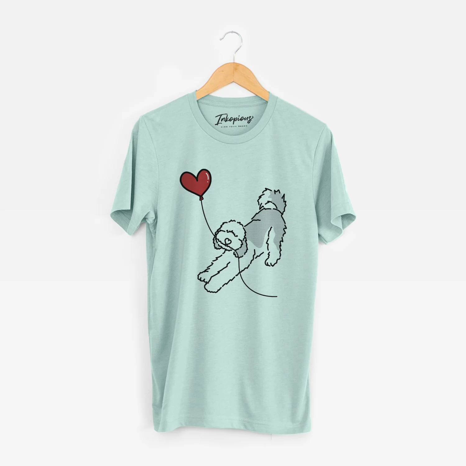 Sheepadoodle Heart String - Unisex Crewneck - Image 5