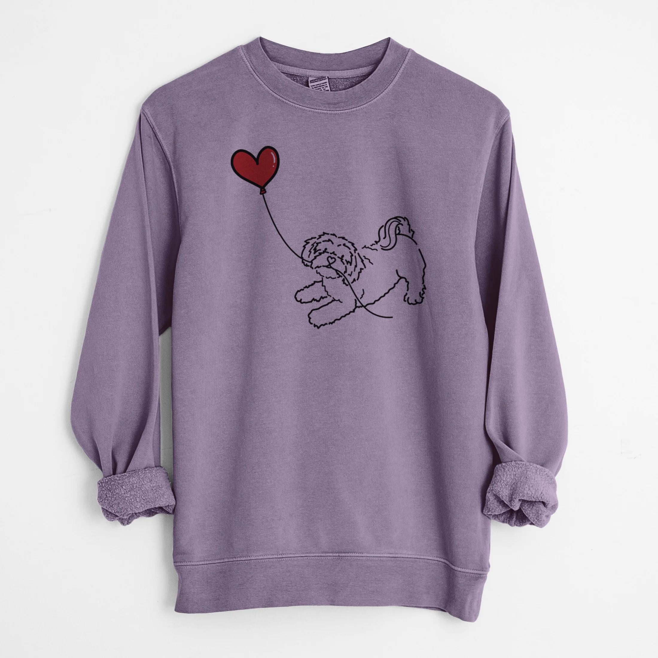 Shihpoo Heart String - Unisex Pigment Dyed Crew Sweatshirt - Image 10