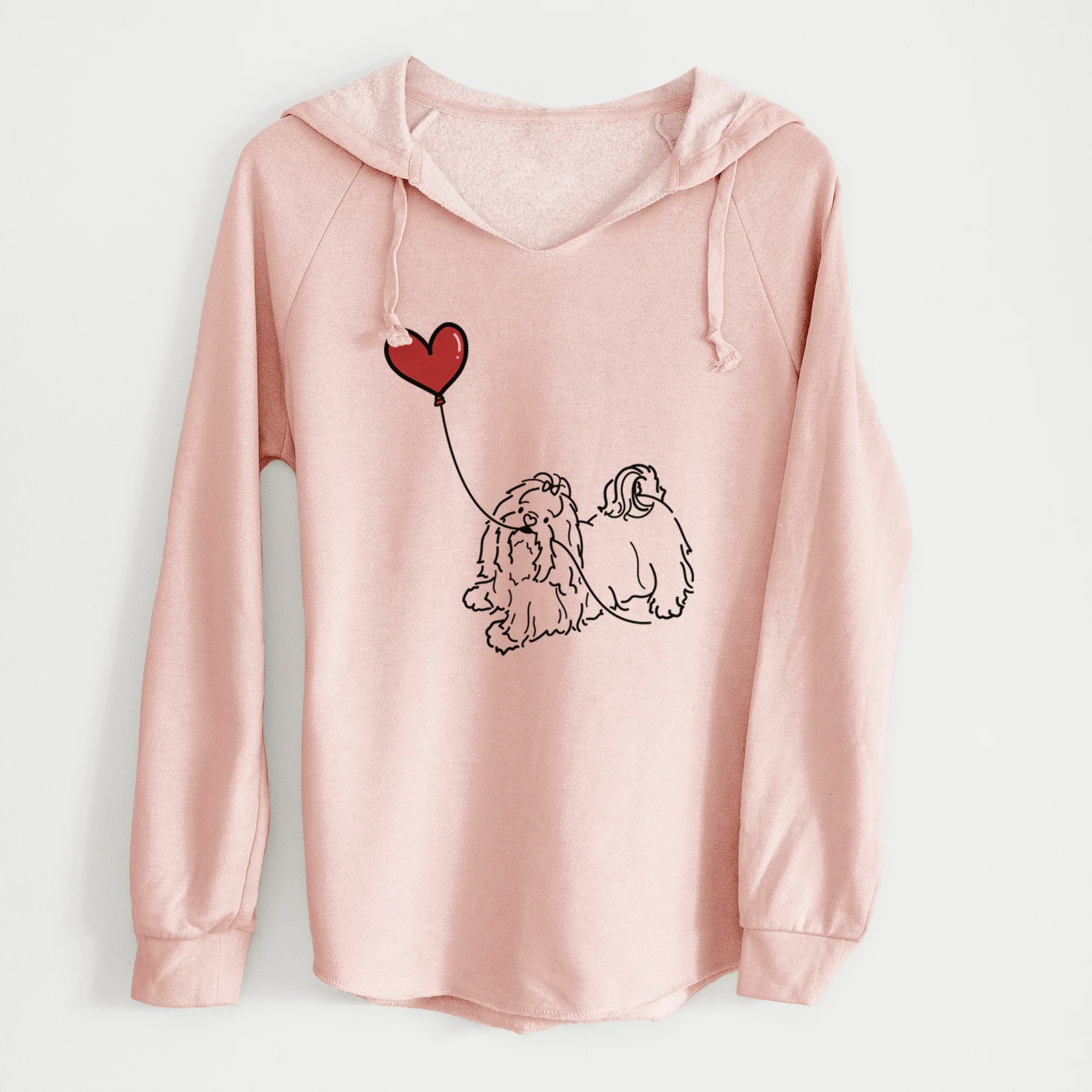 Shih Tzu Heart String - Cali Wave Hooded Sweatshirt - Image 5