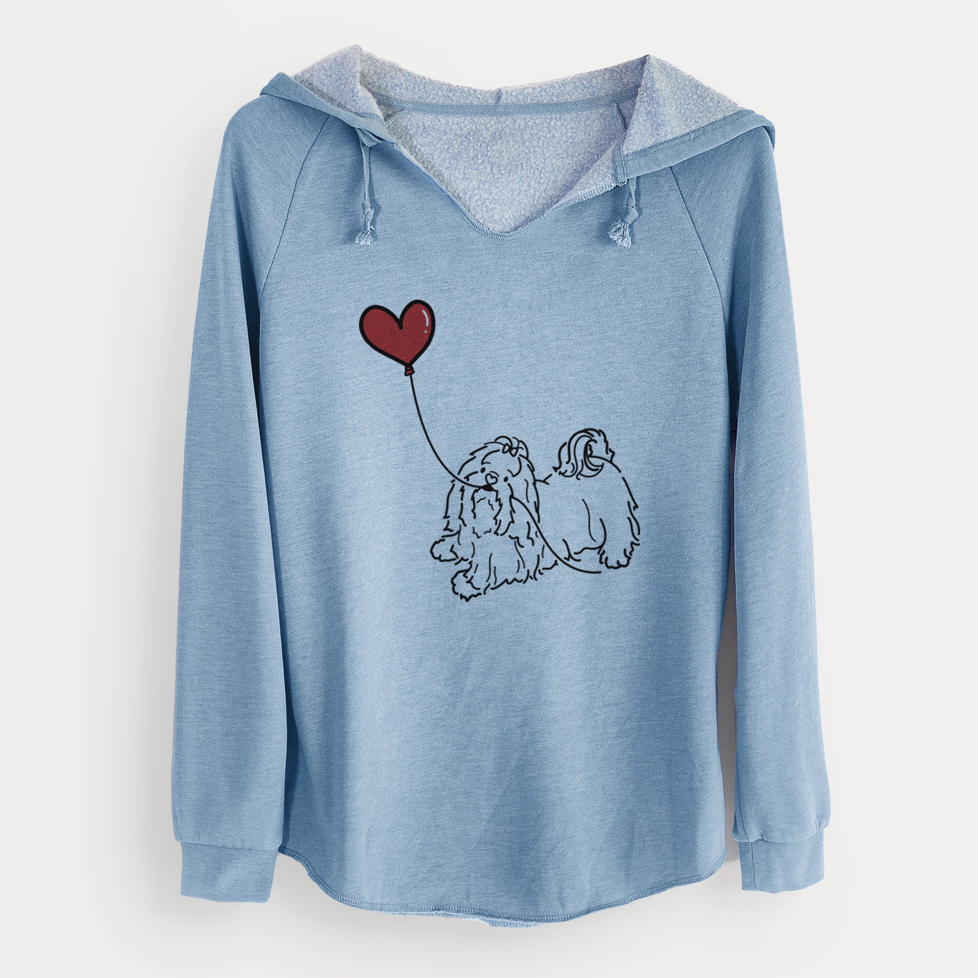 Shih Tzu Heart String - Cali Wave Hooded Sweatshirt - Image 8