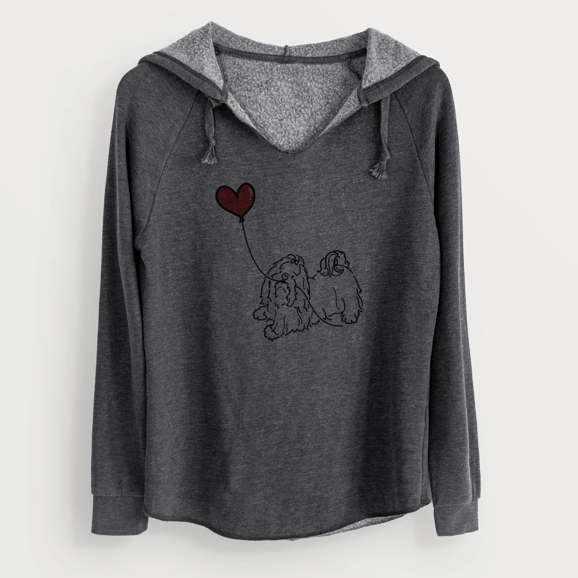 Shih Tzu Heart String - Cali Wave Hooded Sweatshirt - Image 9