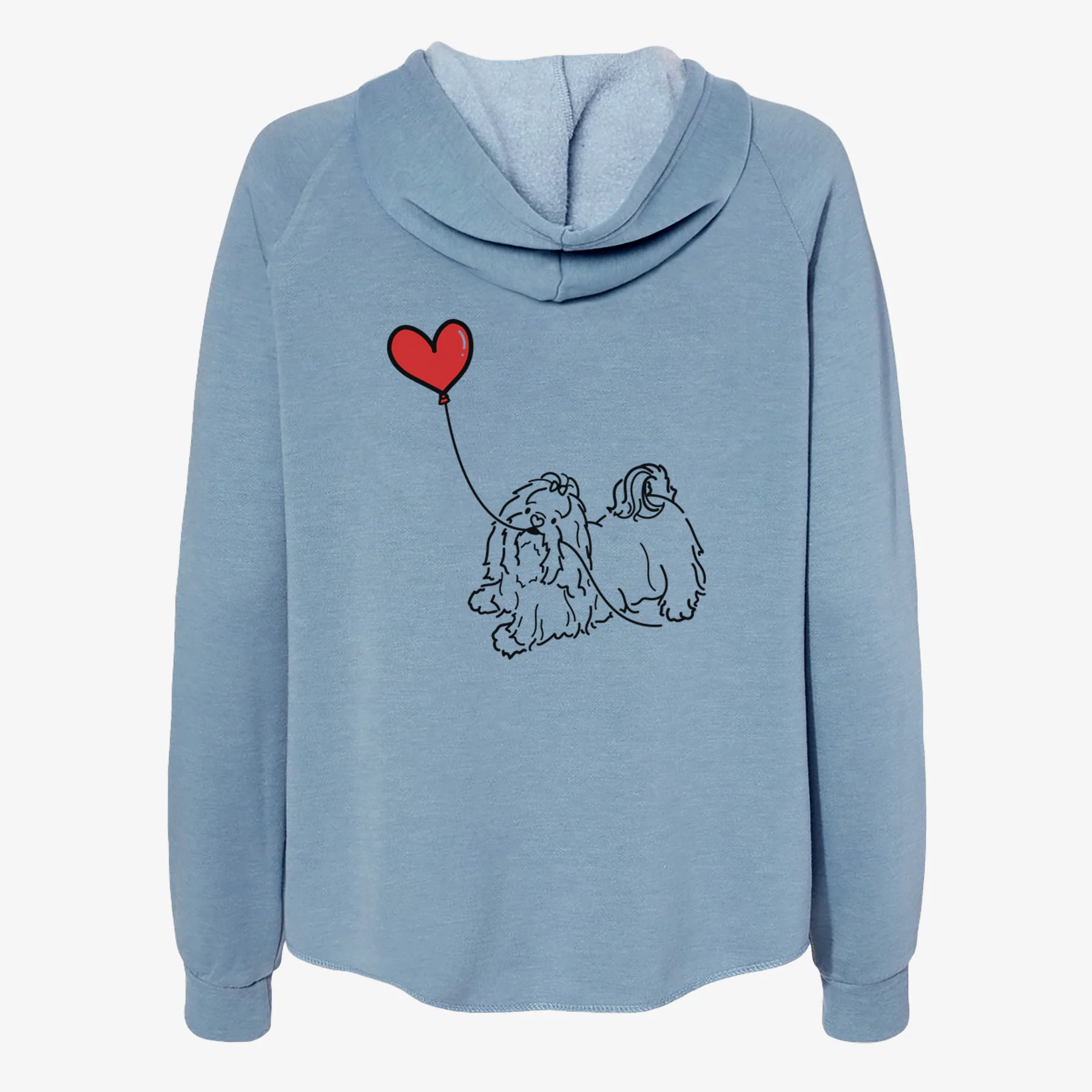 Shih Tzu Heart String- Women's Cali Wave Zip-Up Sweatshirt - Image 6