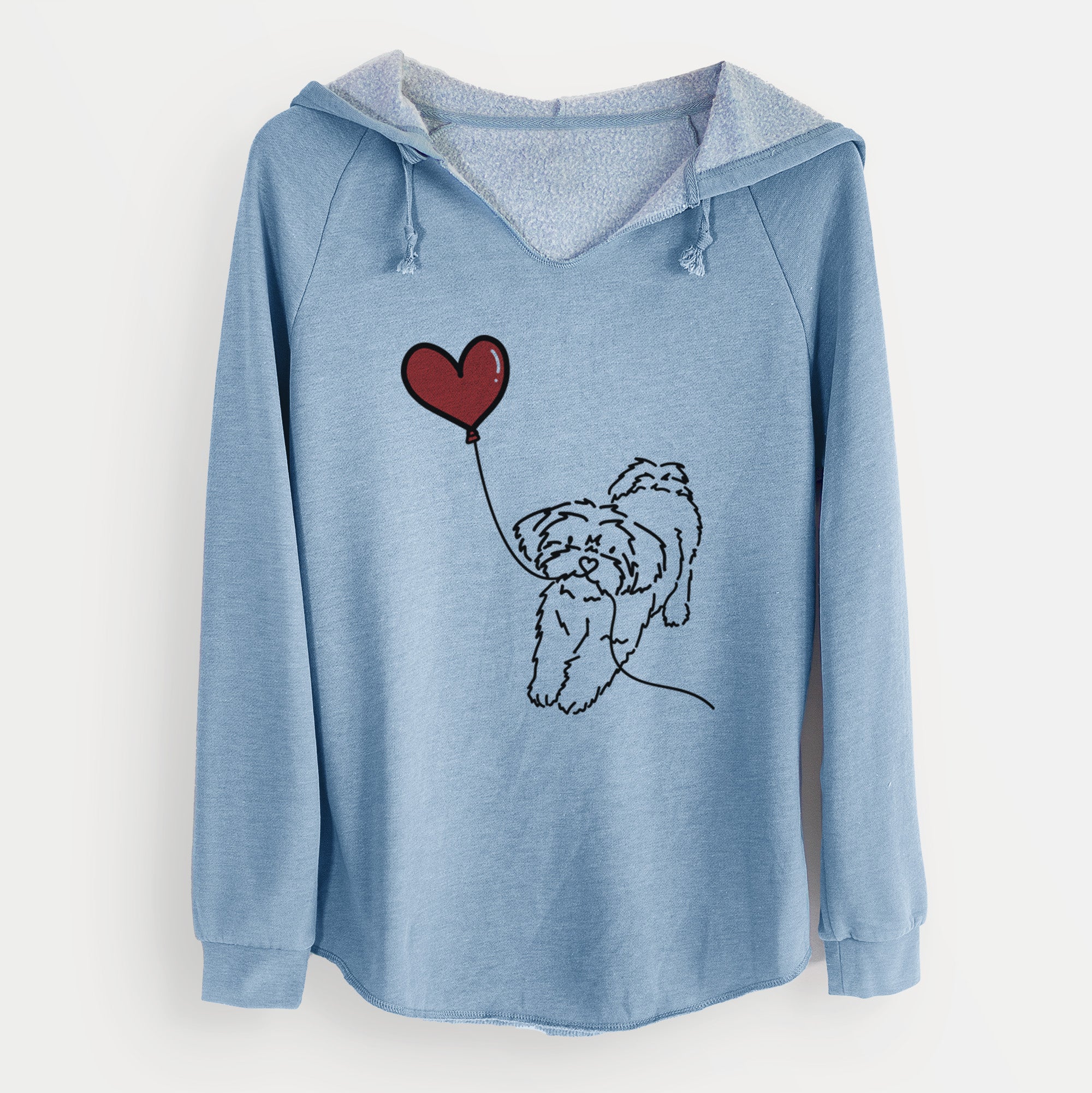 Shorkie Heart String - Cali Wave Hooded Sweatshirt - Image 8