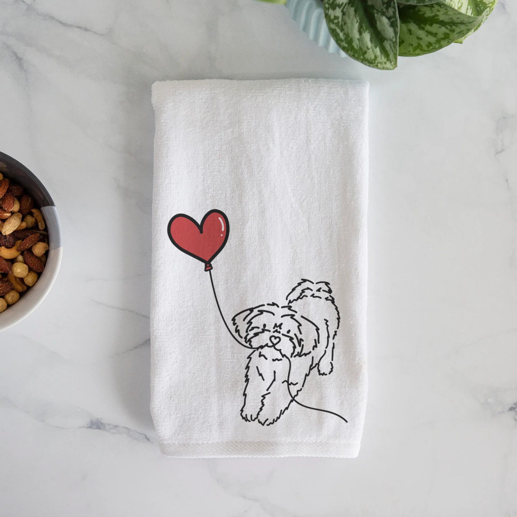 Shorkie Heart String - Hand Towel